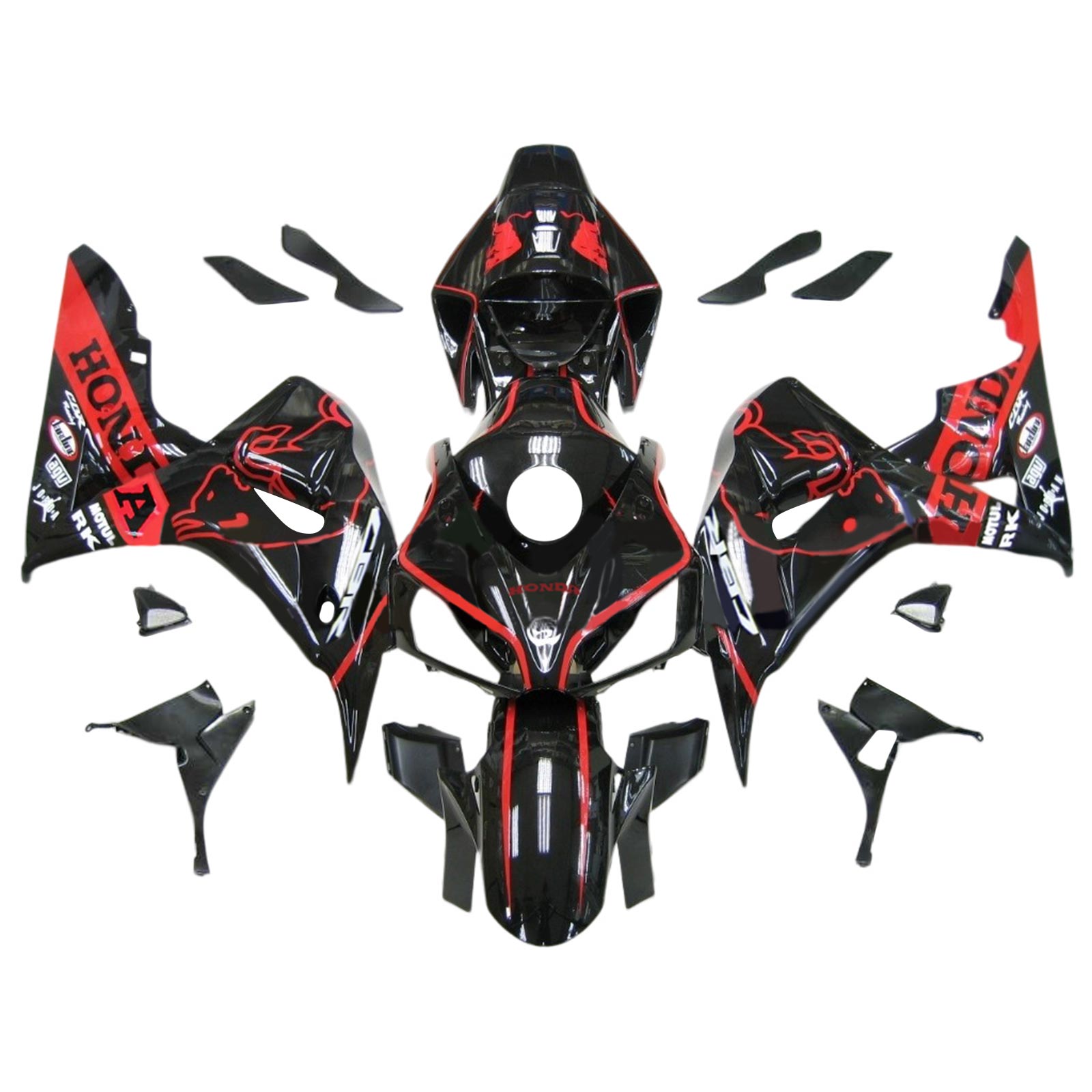 2006-2007 Honda CBR1000RR Injection Fairing Kit Bodywork Plastic ABS Amotopart Fairing #186