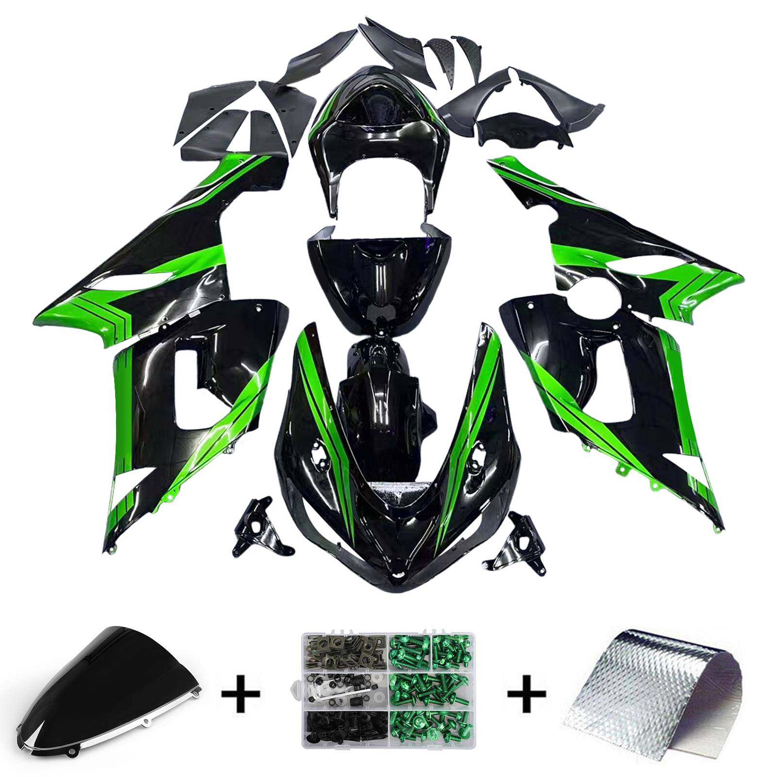 2005-2006 Kawasaki ZX6R 636 ZX 6R Injection Fairing Kit Bodywork Plastic ABS Amotopart Fairing #035