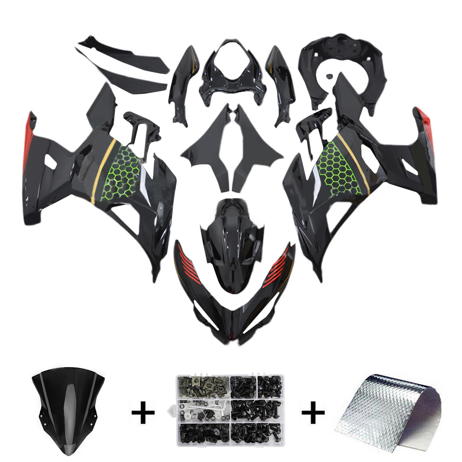 2018-2024 Kawasaki EX400 Ninja400 Injection Fairing Kit Bodywork Plastic ABS Amotopart Fairing #139