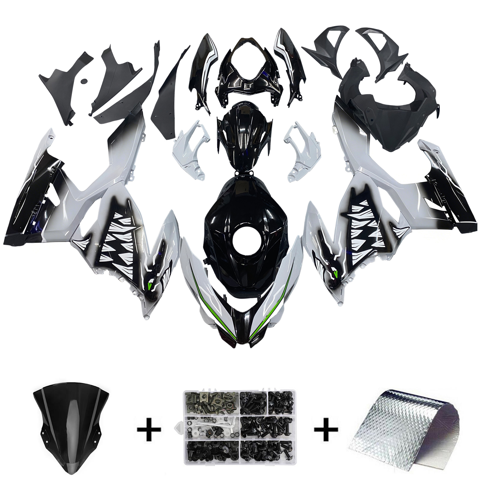 2018-2024 Kawasaki EX400 Ninja400 Injection Fairing Kit Bodywork Plastic ABS Amotopart Fairing #140