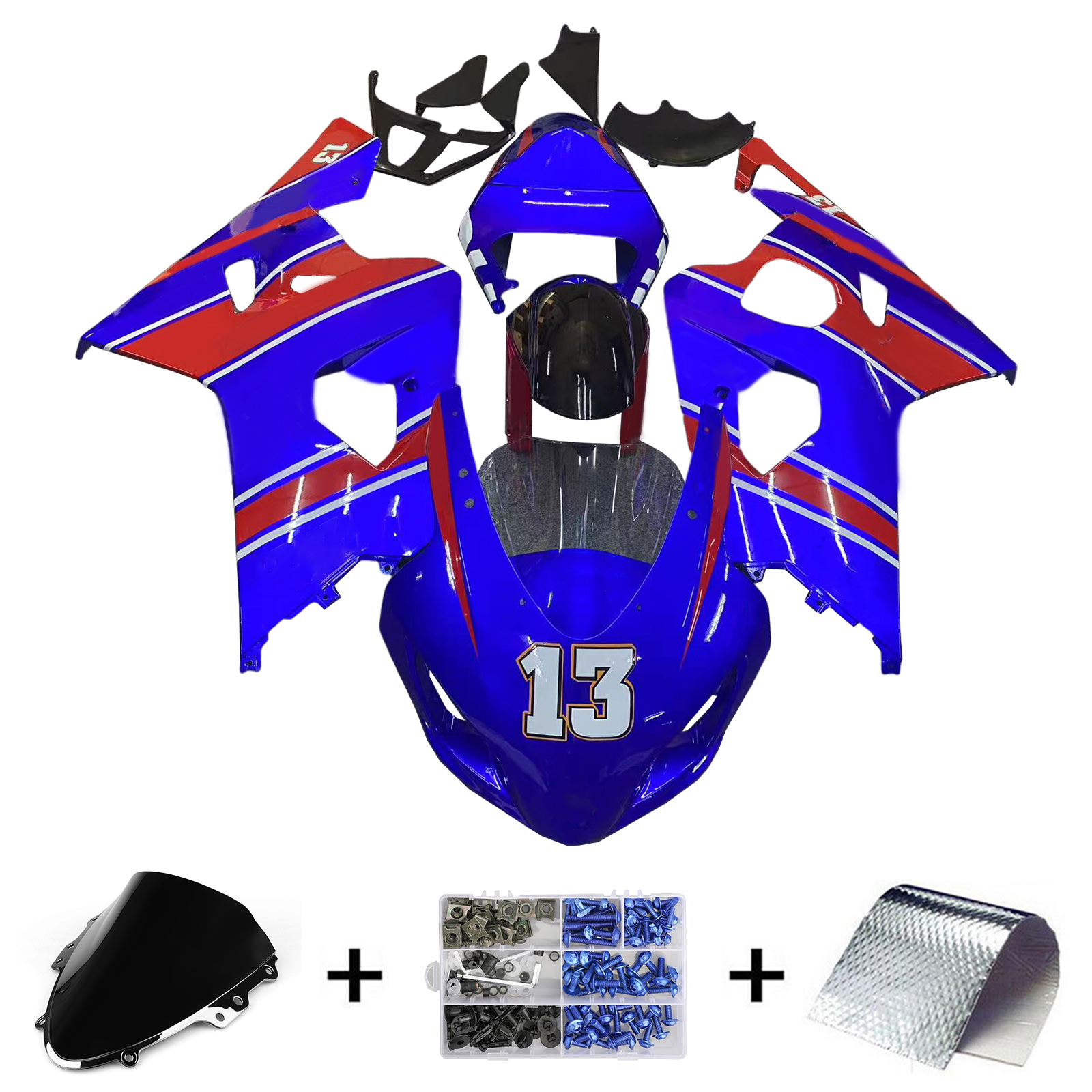 2004-2005 Suzuki GSXR 600/750 K4 Injection Fairing Kit Bodywork Plastic ABS Amotopart Fairing #037