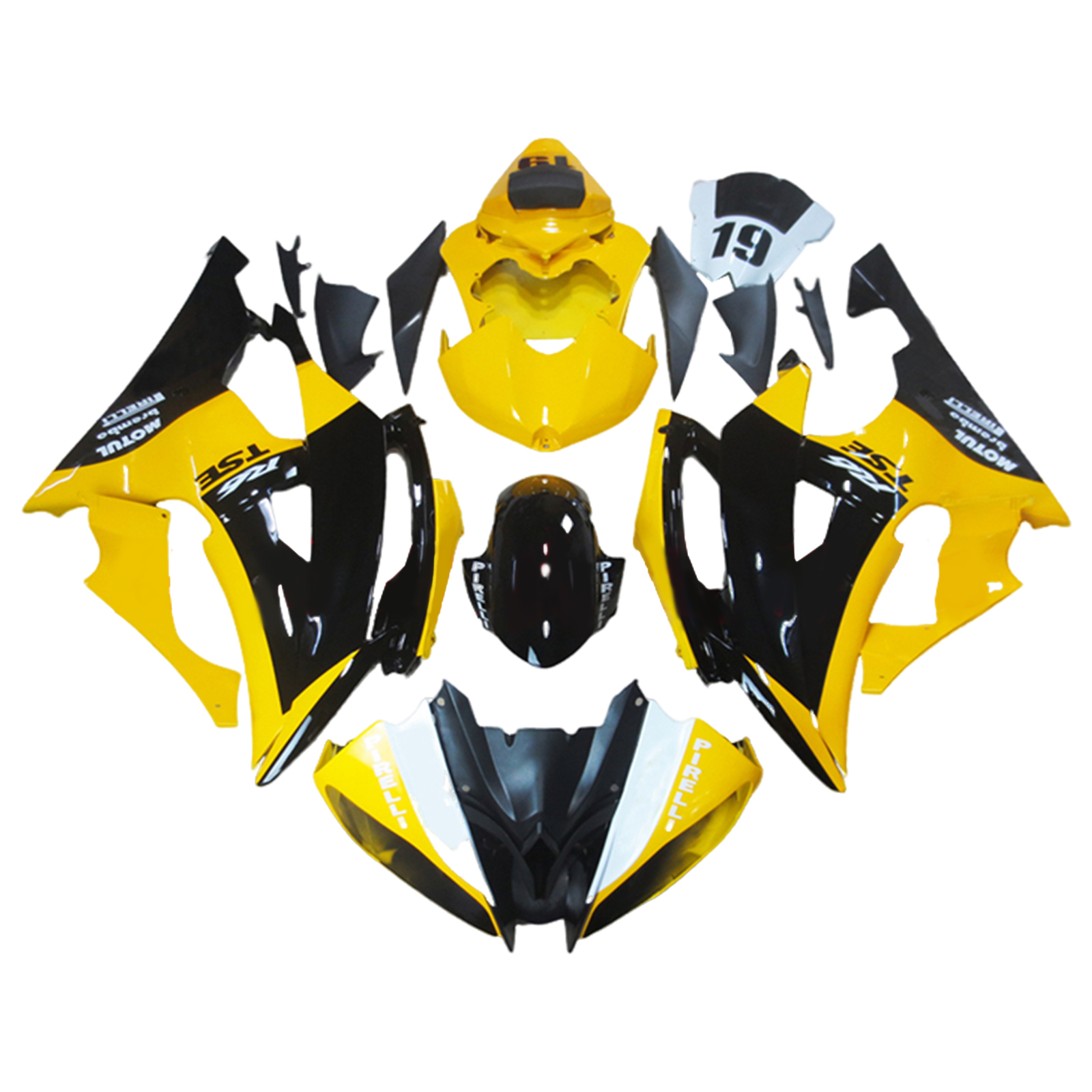 2008-2016 Yamaha YZF 600 R6 Injection Fairing Kit Bodywork Plastic ABS Amotopart Fairing #208 2008-2016 Yamaha YZF 600 R6 Injection Fairing Kit Bodywork Plastic ABS Amotopart Fairing #208