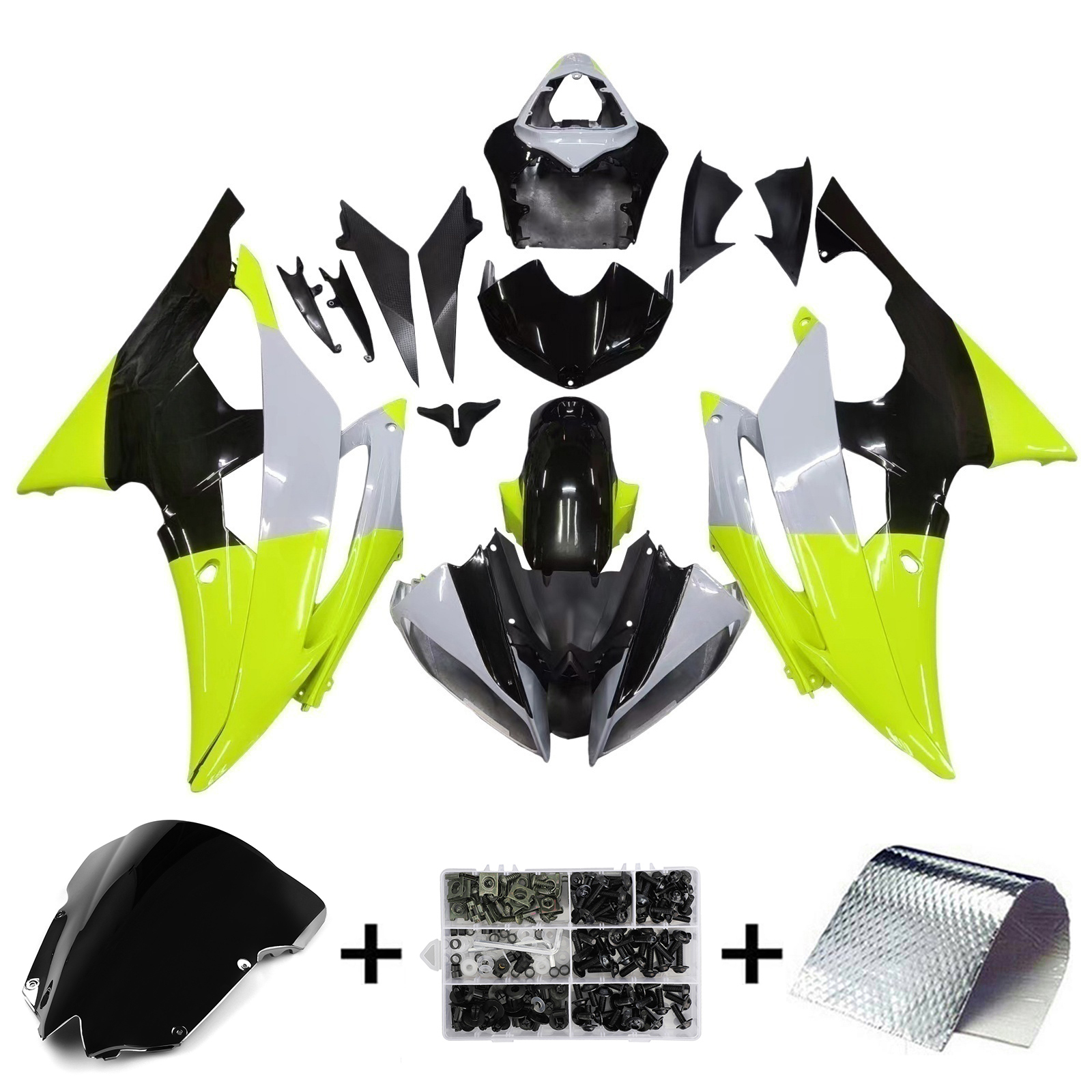 2008-2016 Yamaha YZF 600 R6 Injection Fairing Kit Bodywork Plastic ABS Amotopart Fairing #219