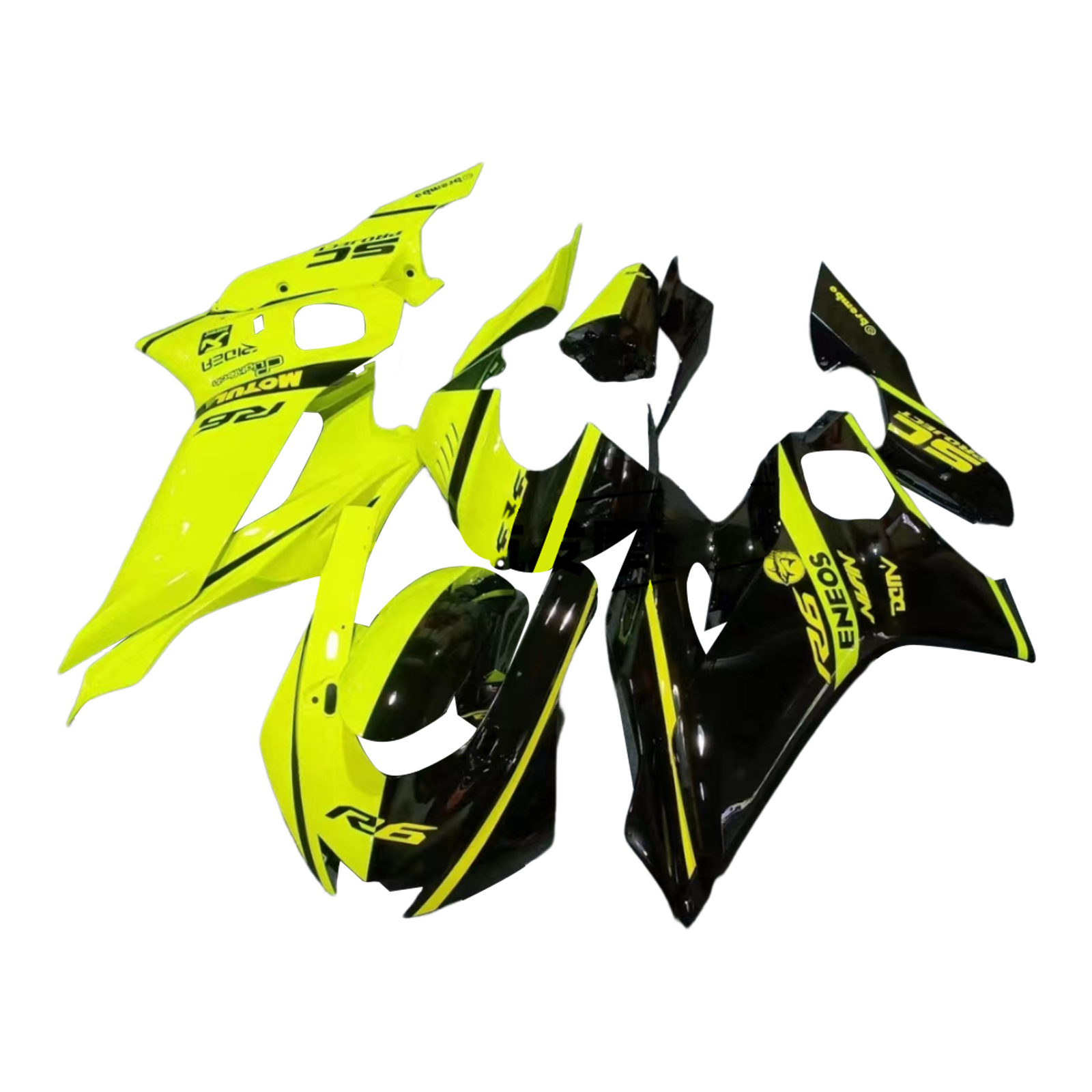2017-2023 Yamaha YZF-R6 Injection Fairing Kit Bodywork Plastic ABS Amotopart Fairing #129