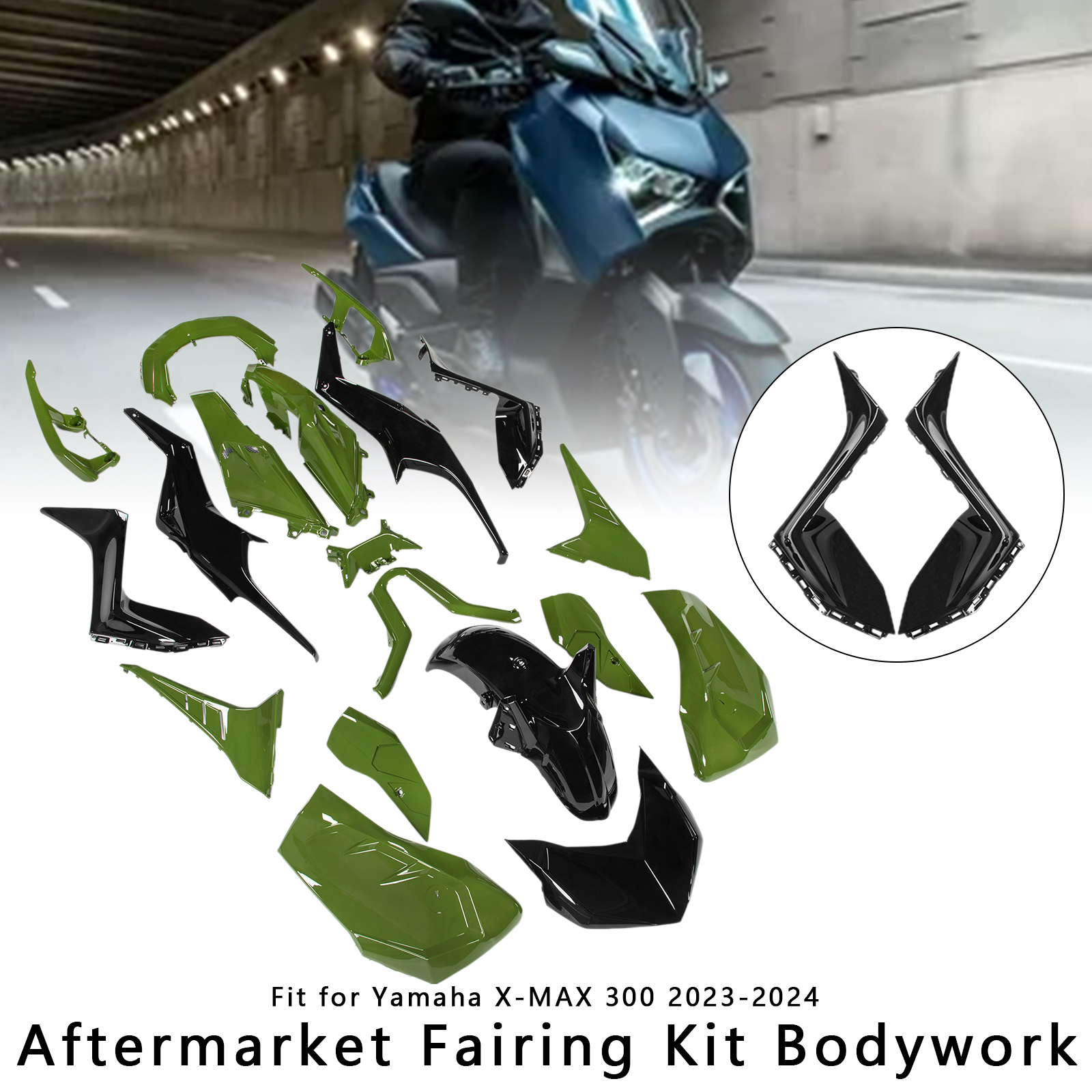2023-2024 Yamaha X-MAX 300 Aftermarket Fairing Kit Bodywork #090 Generic