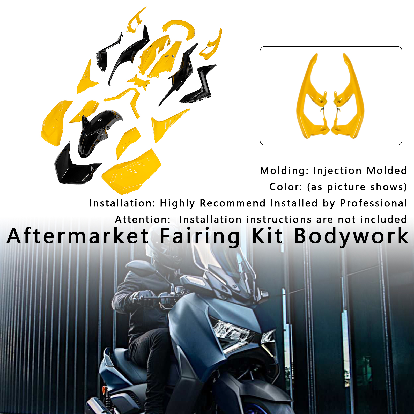 2023-2024 Yamaha X-MAX 300 Aftermarket Fairing Kit Bodywork #096 Generic