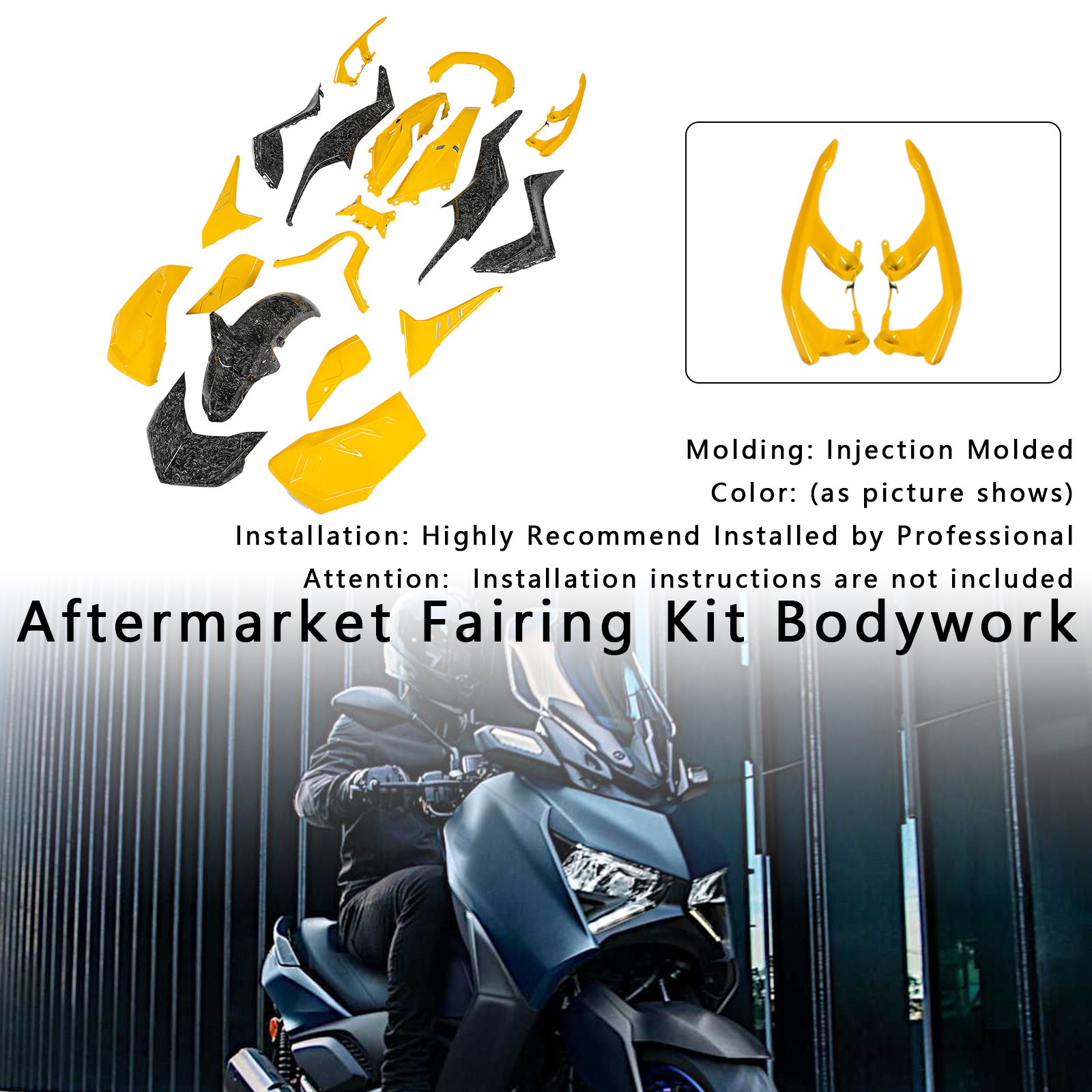 2023-2024 Yamaha X-MAX 300 Aftermarket Fairing Kit Bodywork #098 Generic
