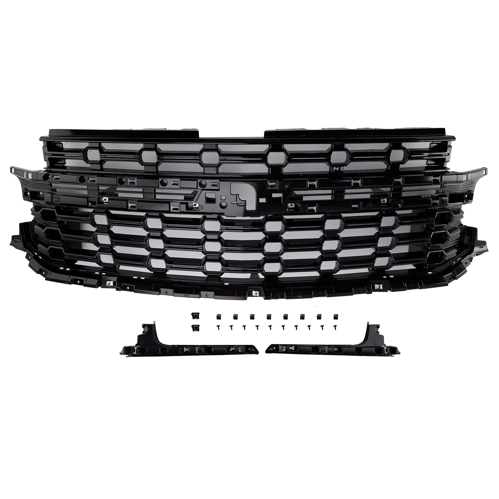 2021-2024 Chevrolet Tahoe Suburban Front Bumper Grille Without Letters Gloss Black Generic