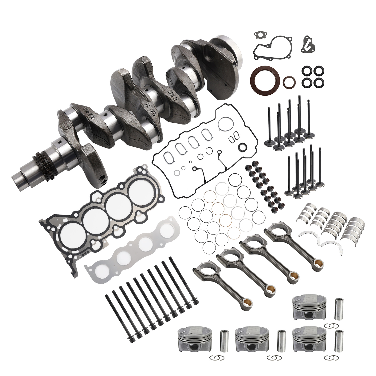 2018- Kia Forte Seltos Soul G4NH 2.0L Engine Overhaul Rebuild Kit Crankshaft Con Rods 22212-2E000 Generic