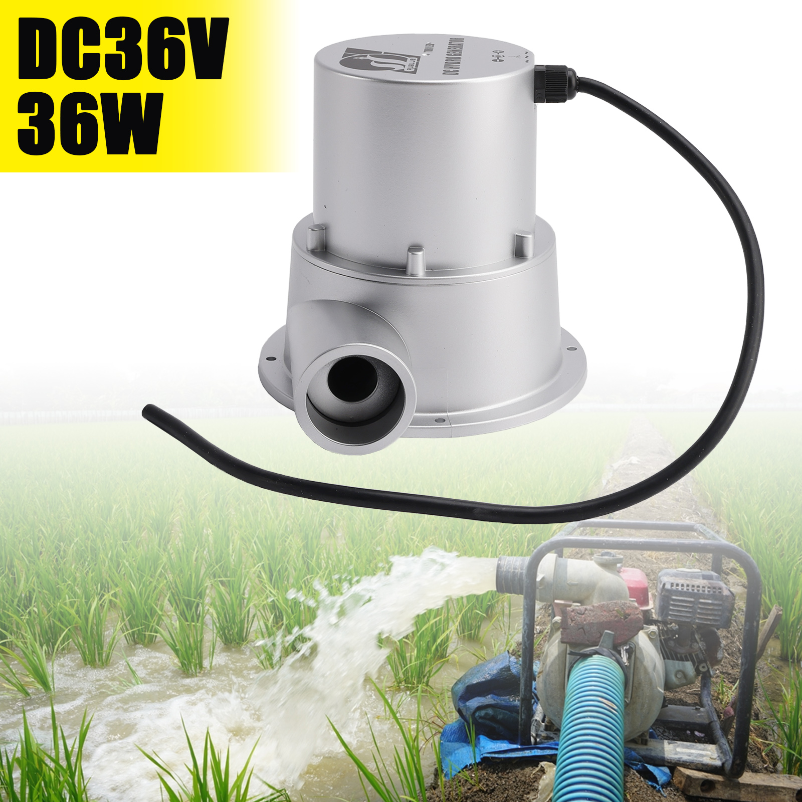24V Water Flow Turbine Small Hydroelectric Generator DC36V 36W Alternating Current High Efficiency Brushless Motor for Home Field