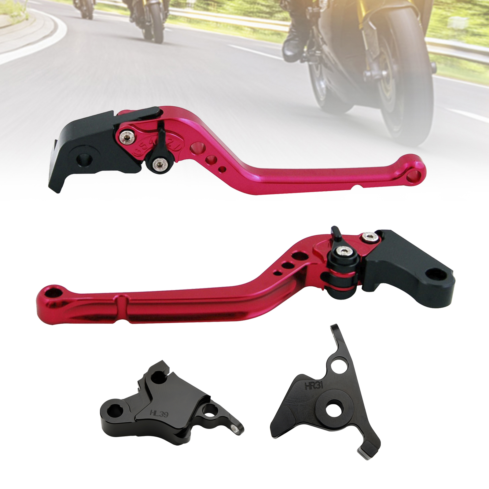 2021-2023 CFMOTO 450SS 450SR Long Clutch Brake Lever Red Generic