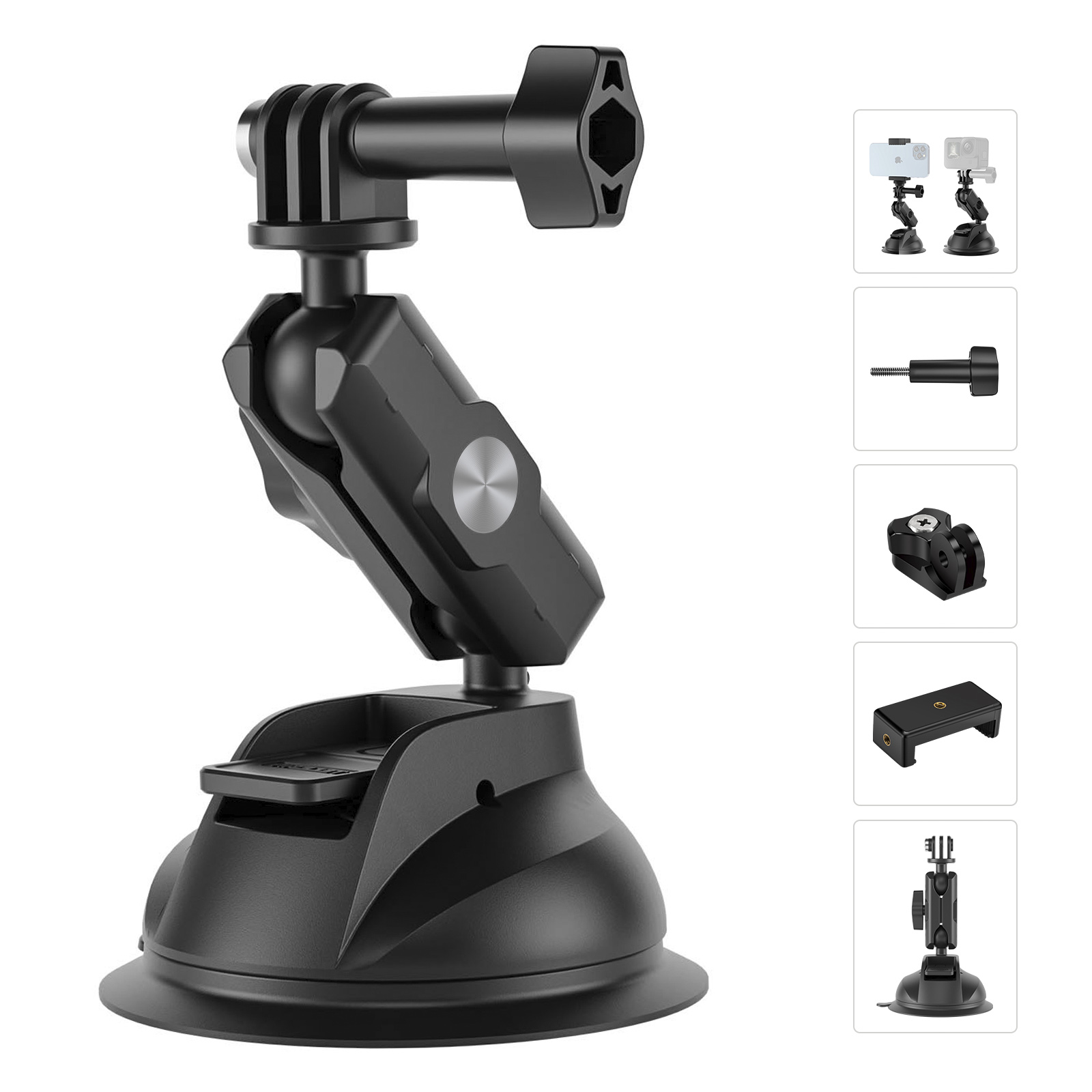 Universal Suction Cup Bracket Super Strong Suction For Dji Gopro13/Insta 360 Go3