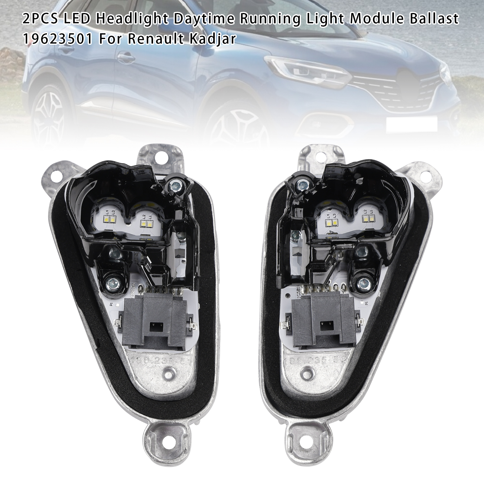 2015-2019 RENAULT KADJAR 2PCS LED Headlight Daytime Running Light Module Ballast 19623501 Generic 2015-2019 RENAULT KADJAR 2PCS LED Headlight Daytime Running Light Module Ballast 19623501 Generic