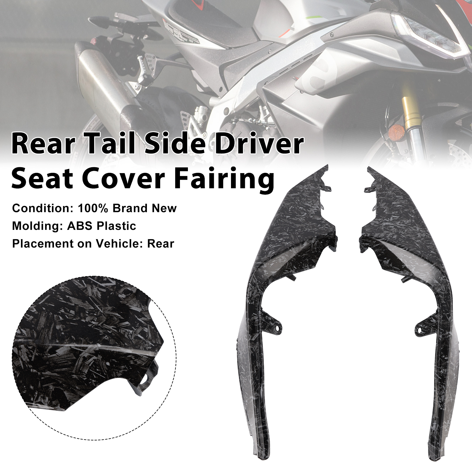 2021-2024 Aprilia RSV4 Rear Tail Side Driver Seat Cover Fairing Forge Generic