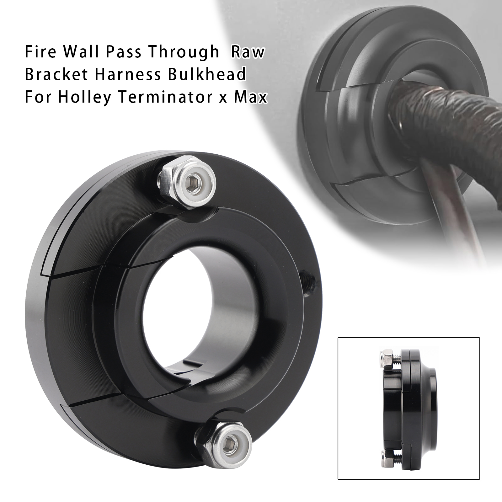 Holley Terminator x Max Fire Wall Pass Through Raw Bracket Harness Bulkhead Generic Holley Terminator x Max Fire Wall Pass Through Raw Bracket Harness Bulkhead Generic
