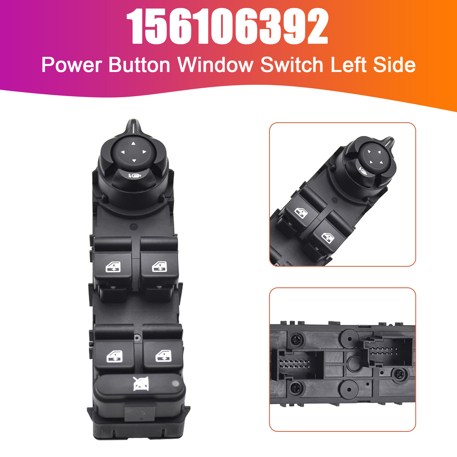 2010-2019 Alfa Romeo Giulietta Power Button Window Switch Left Side 156106392 Generic