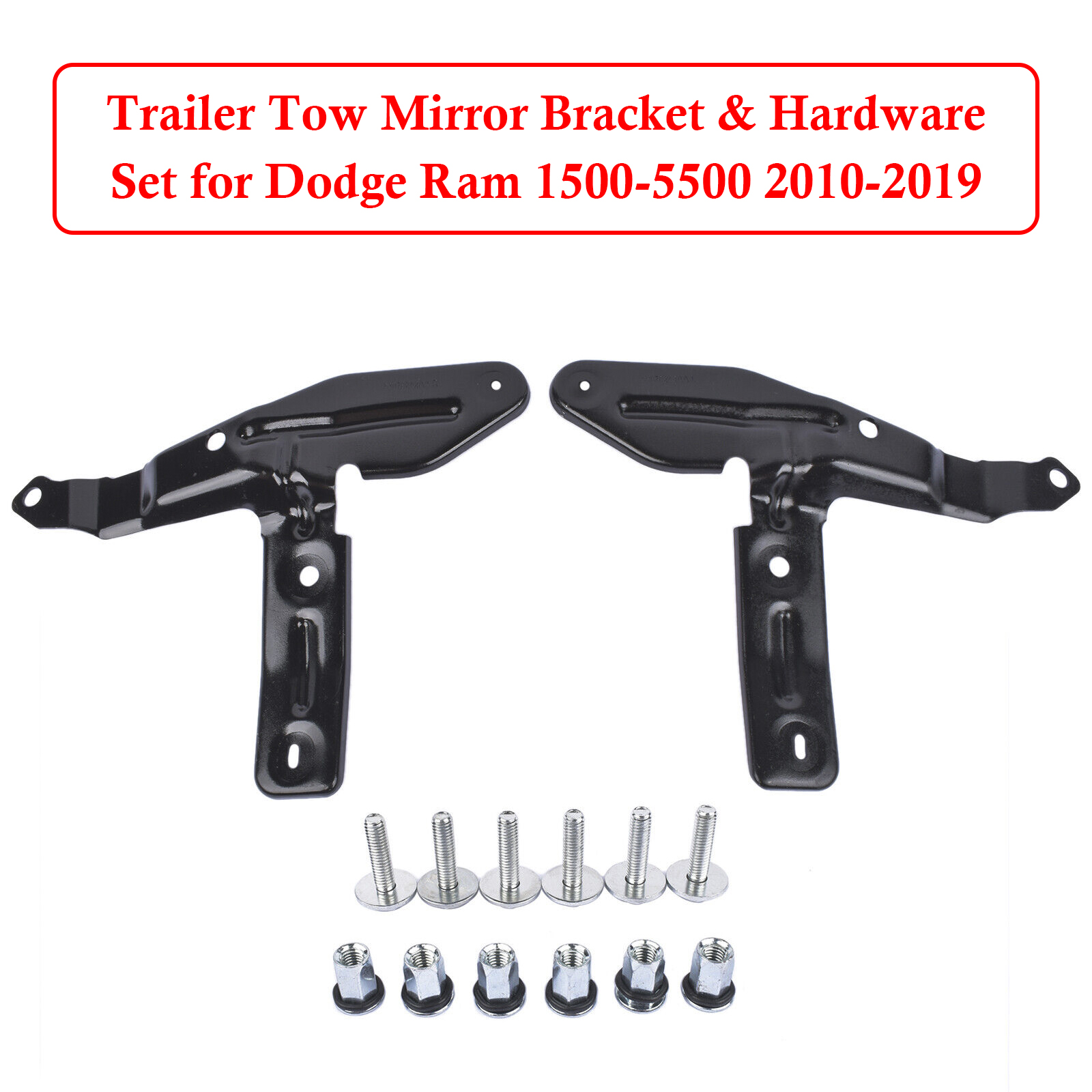 2011-2019 Dodge Ram 1500 Trailer Tow Mirror Bracket & Hardware Set 68078243AA 68078242AA Generic