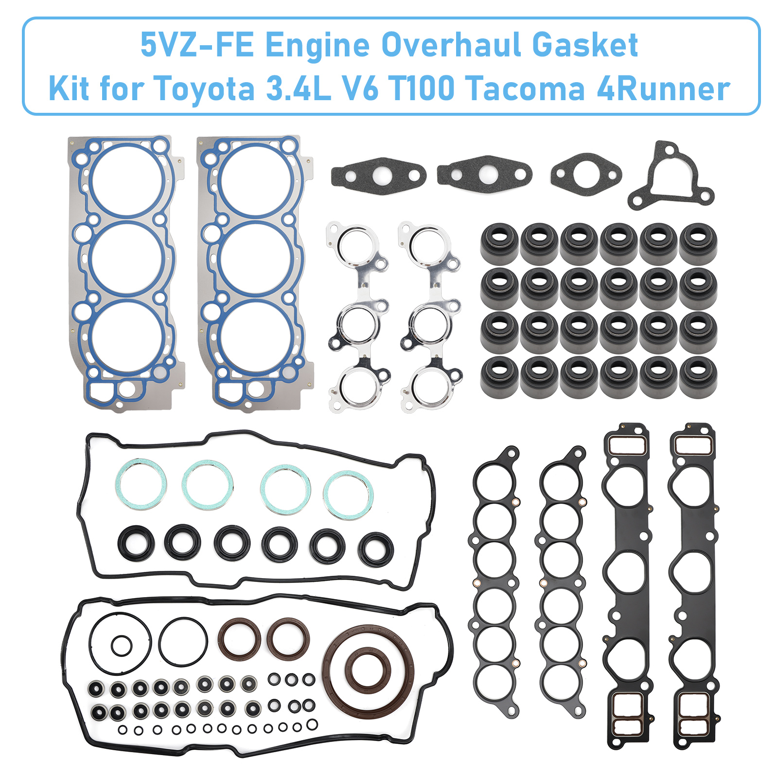 1995–2004 Toyota Tacoma Engine Overhaul Gasket Kit 5VZ-FE Generic 1995–2004 Toyota Tacoma Engine Overhaul Gasket Kit 5VZ-FE Generic