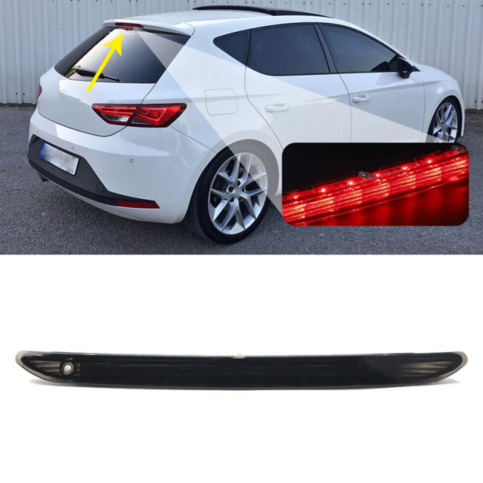 2011-2016 SEAT Leon/Leon SC/Leon ST 5F Lens High Level Brake LED Light Rear 3rd Stop 5F0945097 Generic