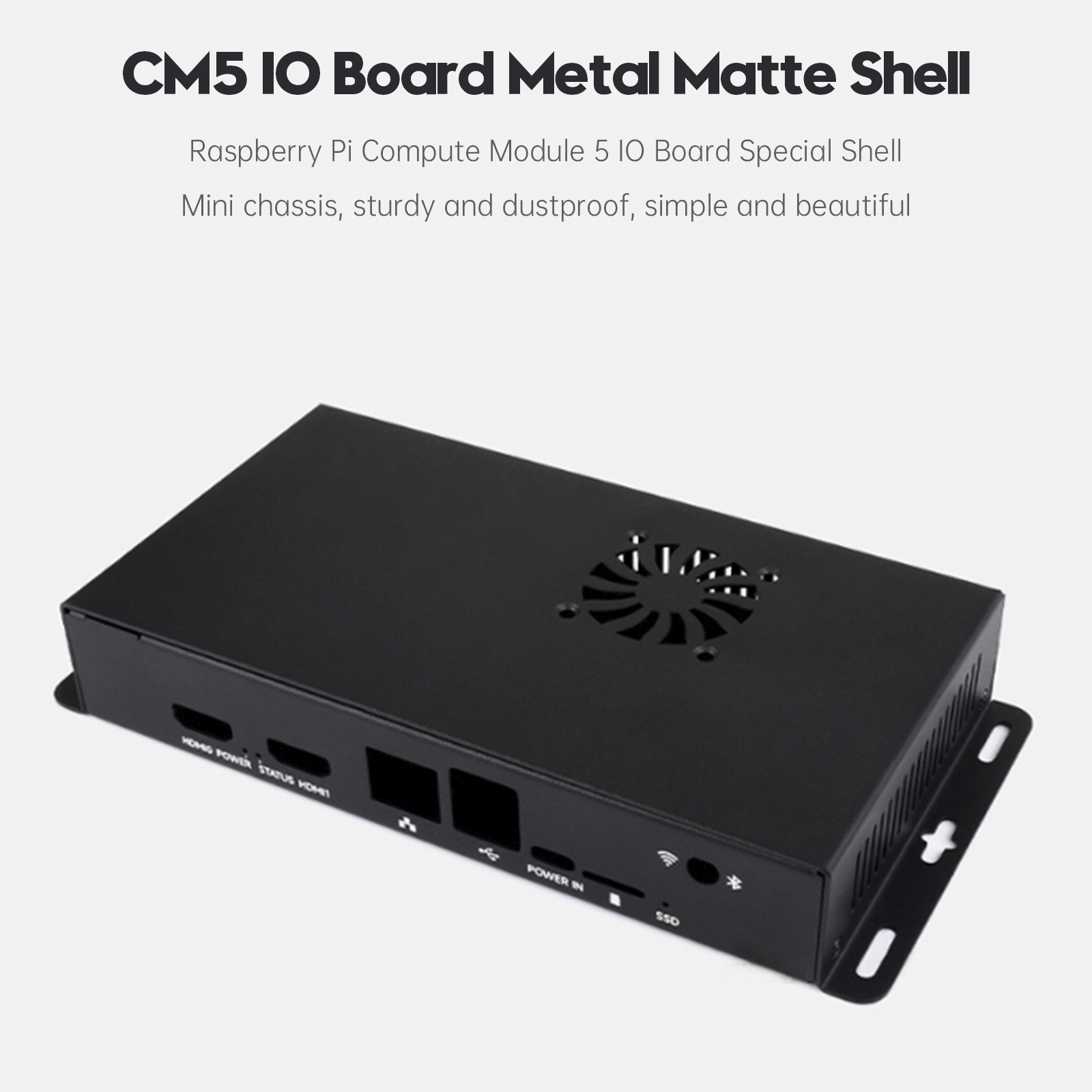 Raspberry Pi CM5 IO Expansion Board Enclosure Metal Heat Dissipation Enclosure Raspberry Pi CM5 IO Expansion Board Enclosure Metal Heat Dissipation Enclosure