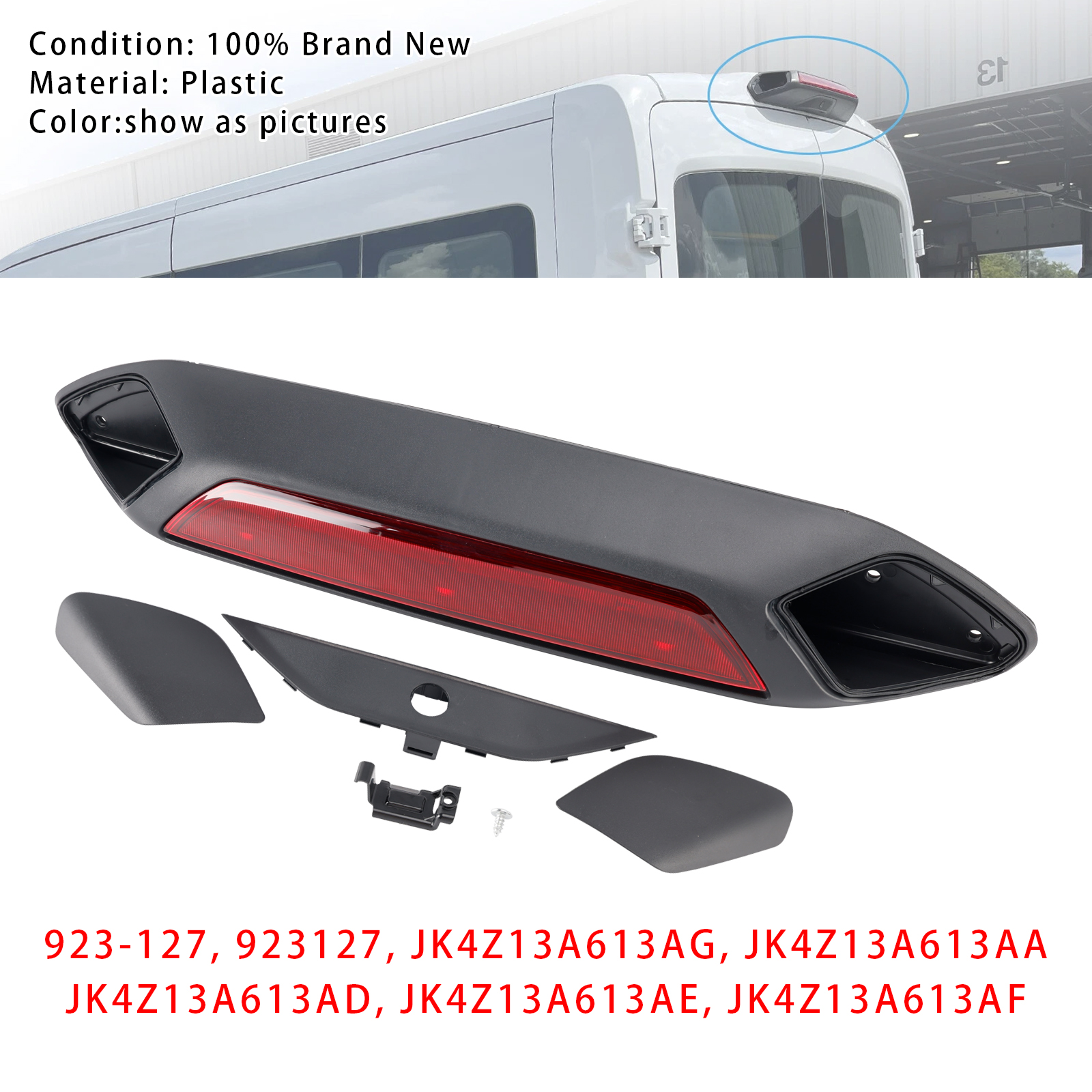 2018-2019 Ford Transit-150 250 350 350HD 3rd Brake Light Stop Lamp 923-127 Red Generic 2018-2019 Ford Transit-150 250 350 350HD 3rd Brake Light Stop Lamp 923-127 Red Generic