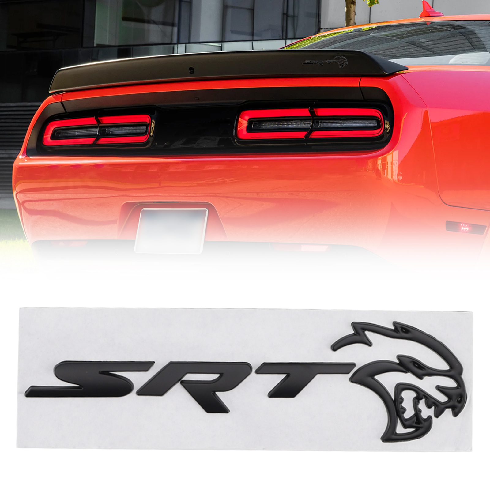 Dodge Durango Charger Challenger Rear Tailgate SRT Hellcat Decal Emblem Black Generic Dodge Durango Charger Challenger Rear Tailgate SRT Hellcat Decal Emblem Black Generic