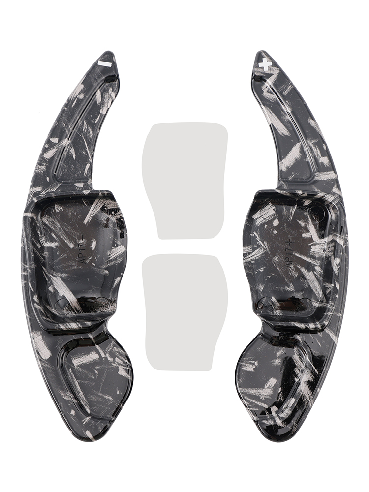 2012-2016 Charan Steering Wheel Paddle Shifter Extension Black Forged Pattern Generic