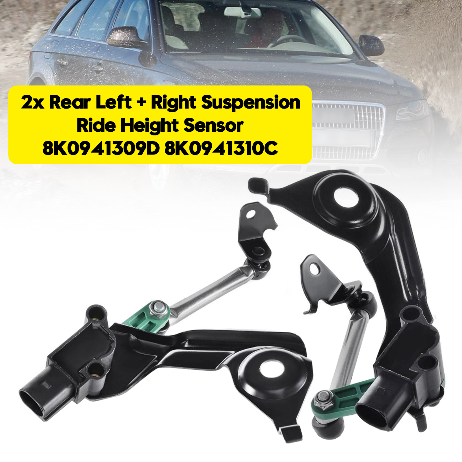 2007-2015 Audi A4 2x Rear Left+Right Suspension Ride Height Sensor 8K0941309D 8K0941310C Generic