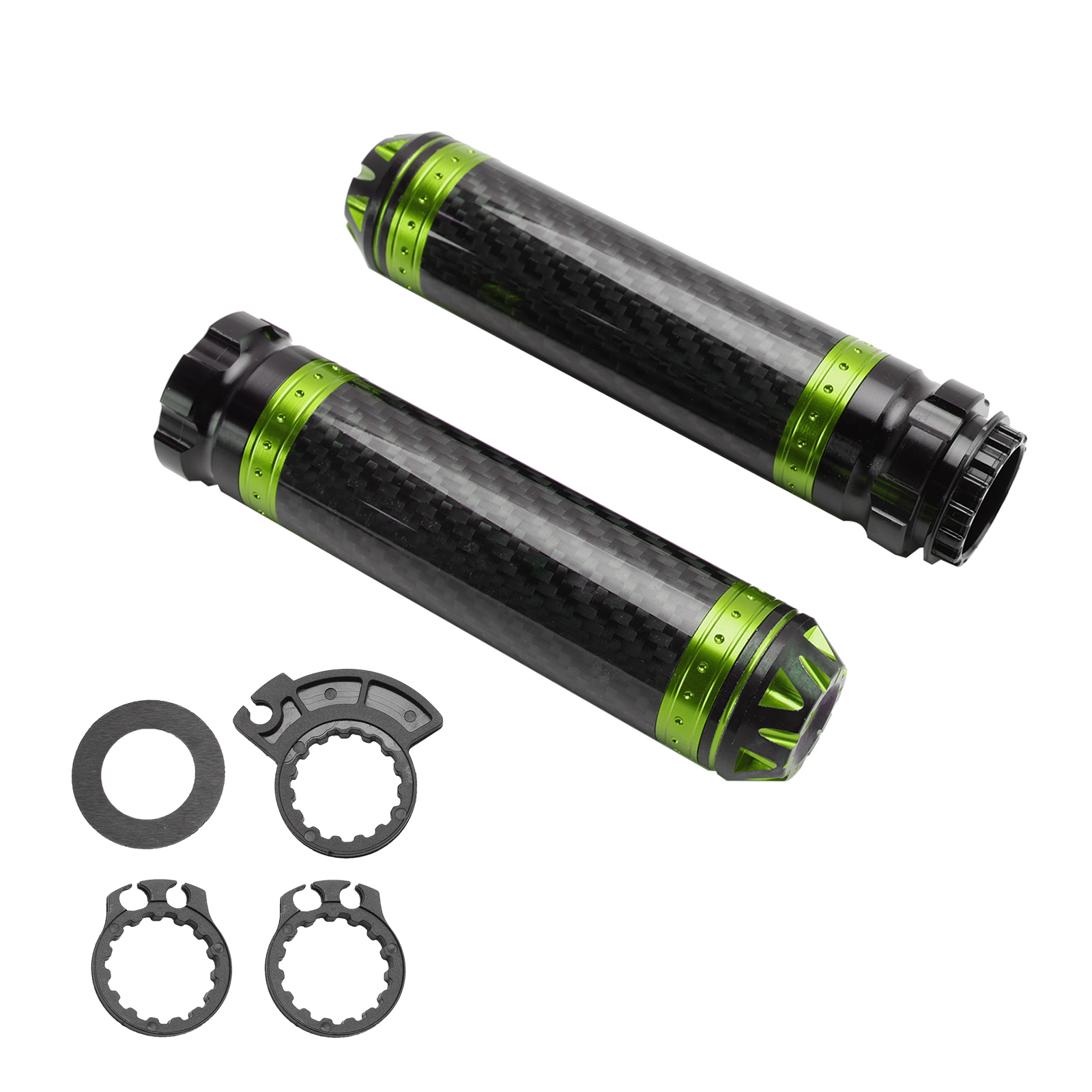 Motorcycles Scooter 7/8"/22mm Motorcycle Handle Bar Hand Grips Custom Universal Green