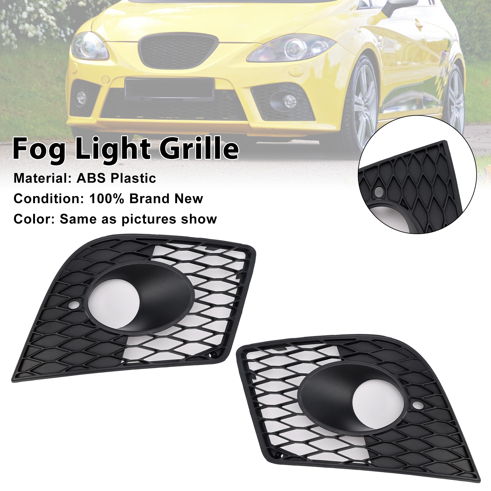 2005-2009 Seat Leon Cupra 1P Pre-Facelift 2* Fog Light Grille 1P0853665C Generic 2005-2009 Seat Leon Cupra 1P Pre-Facelift 2* Fog Light Grille 1P0853665C Generic