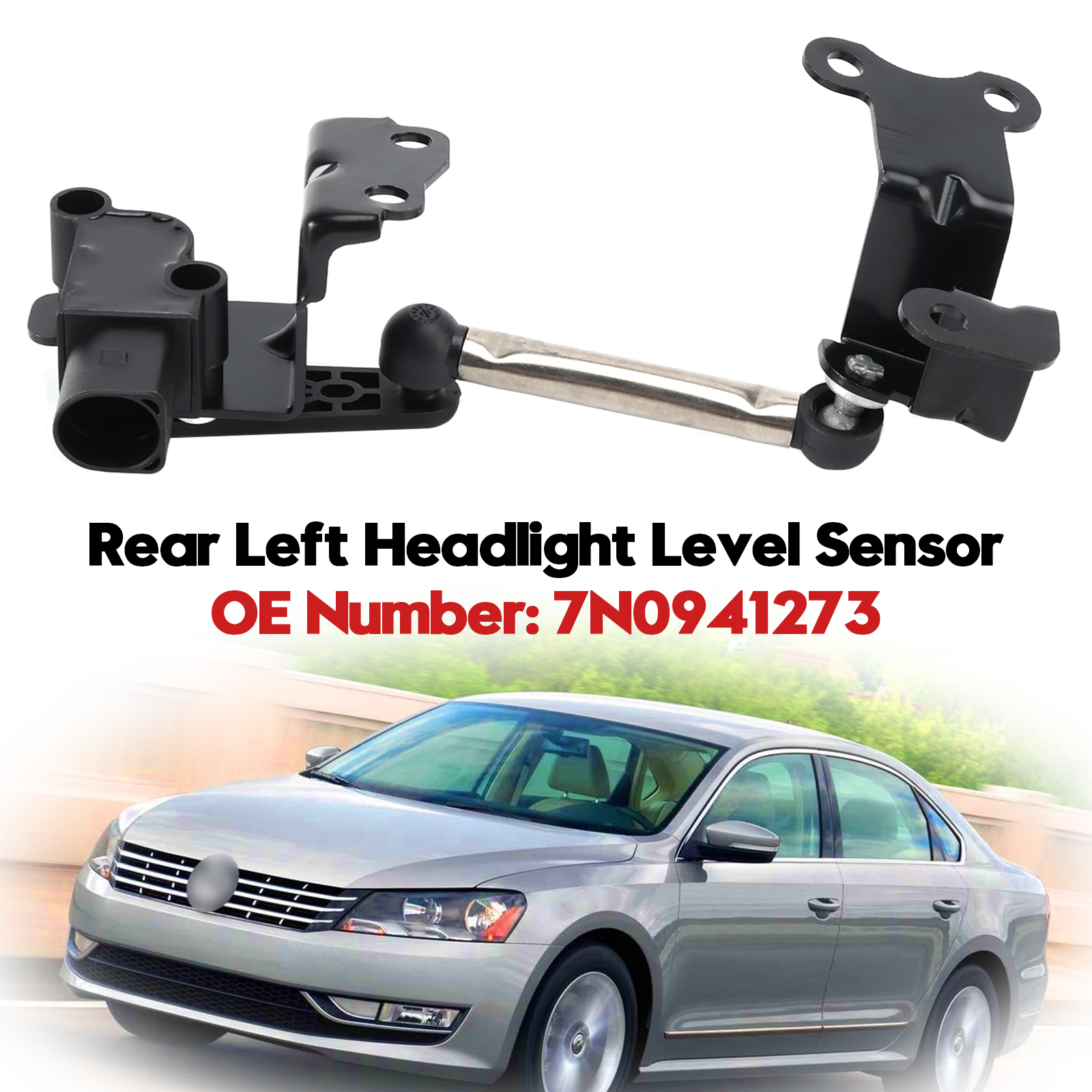 2010-2023 VW Sharan 7N1 7N2 Level Sensor Headlight Range Adjustment Rear Left 7N0941273 Generic
