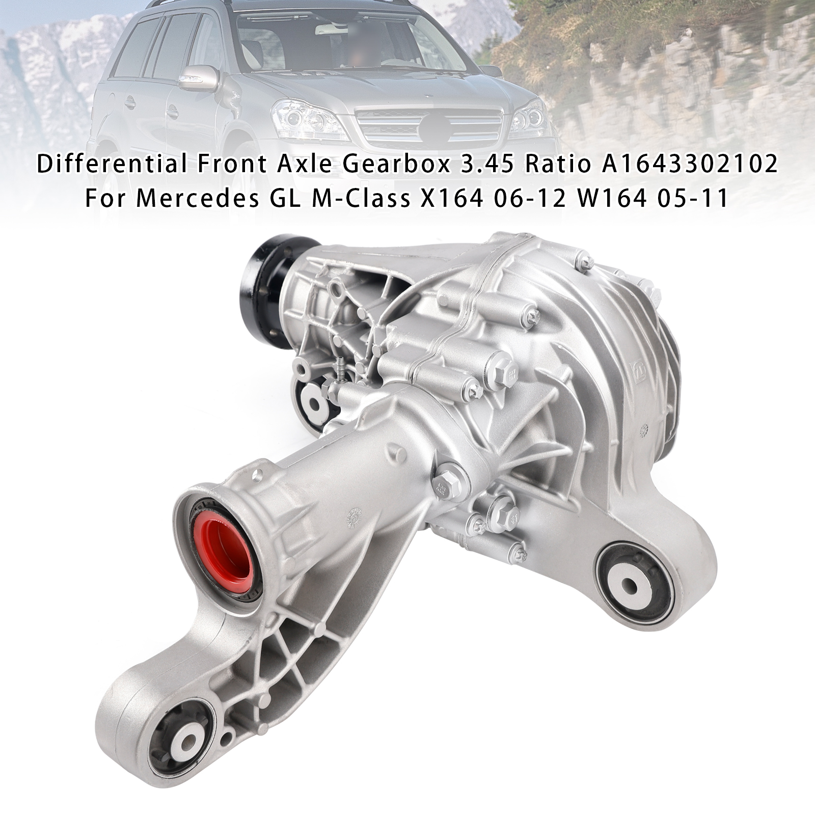 2006-2012 Mercedes-Benz GL-Class X164 Differential Front Axle Gearbox 3.45 Ratio A1643302102 Generic 2006-2012 Mercedes-Benz GL-Class X164 Differential Front Axle Gearbox 3.45 Ratio A1643302102 Generic