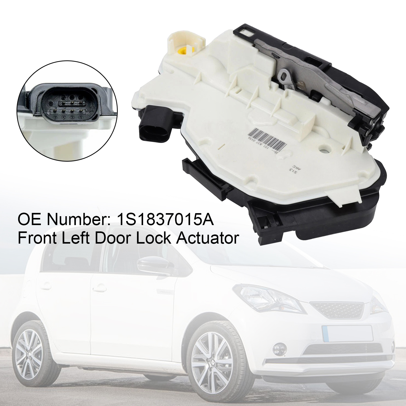 2011 Seat MII (KF1) Front Left Door Lock Actuator 1S1837015A Generic