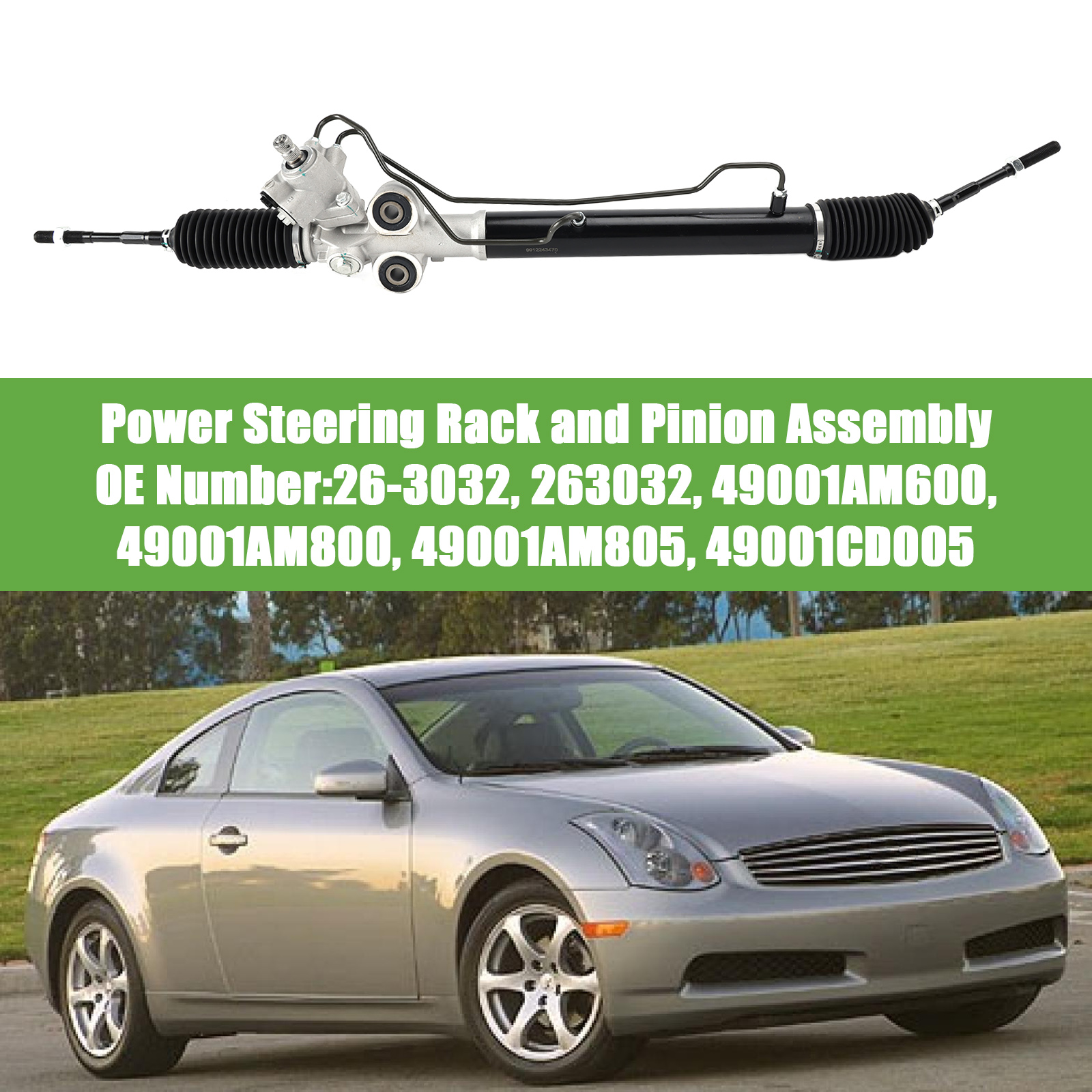 2003-2005 Infiniti G35 All Body Style RWD(Rear Wheel Drive) Power Steering Rack and Pinion Assembly 263032 Generic 2003-2005 Infiniti G35 All Body Style RWD(Rear Wheel Drive) Power Steering Rack and Pinion Assembly 263032 Generic