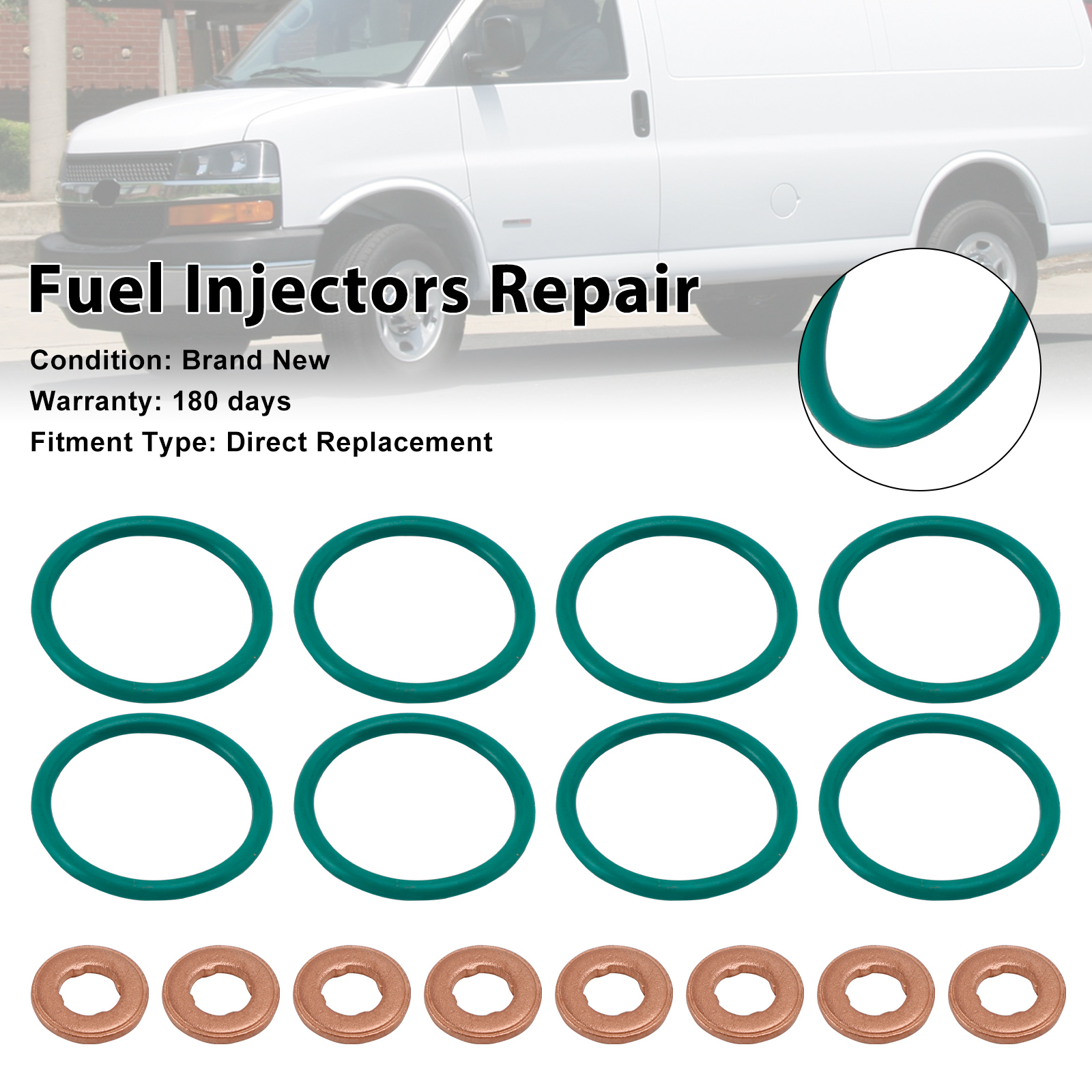 2004-2010 Chevrolet Express Silverado Suburban Fuel Injector O-Ring Seal 97327722 Generic