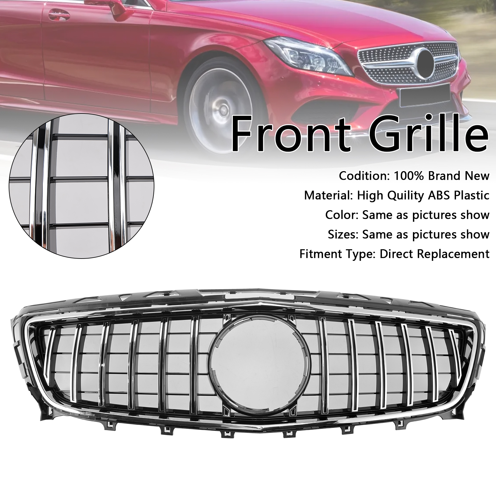 2011-2014 Mercedes Benz CLS-Class W218 C218 X218 Upper grille Generic 2011-2014 Mercedes Benz CLS-Class W218 C218 X218 Upper grille Generic