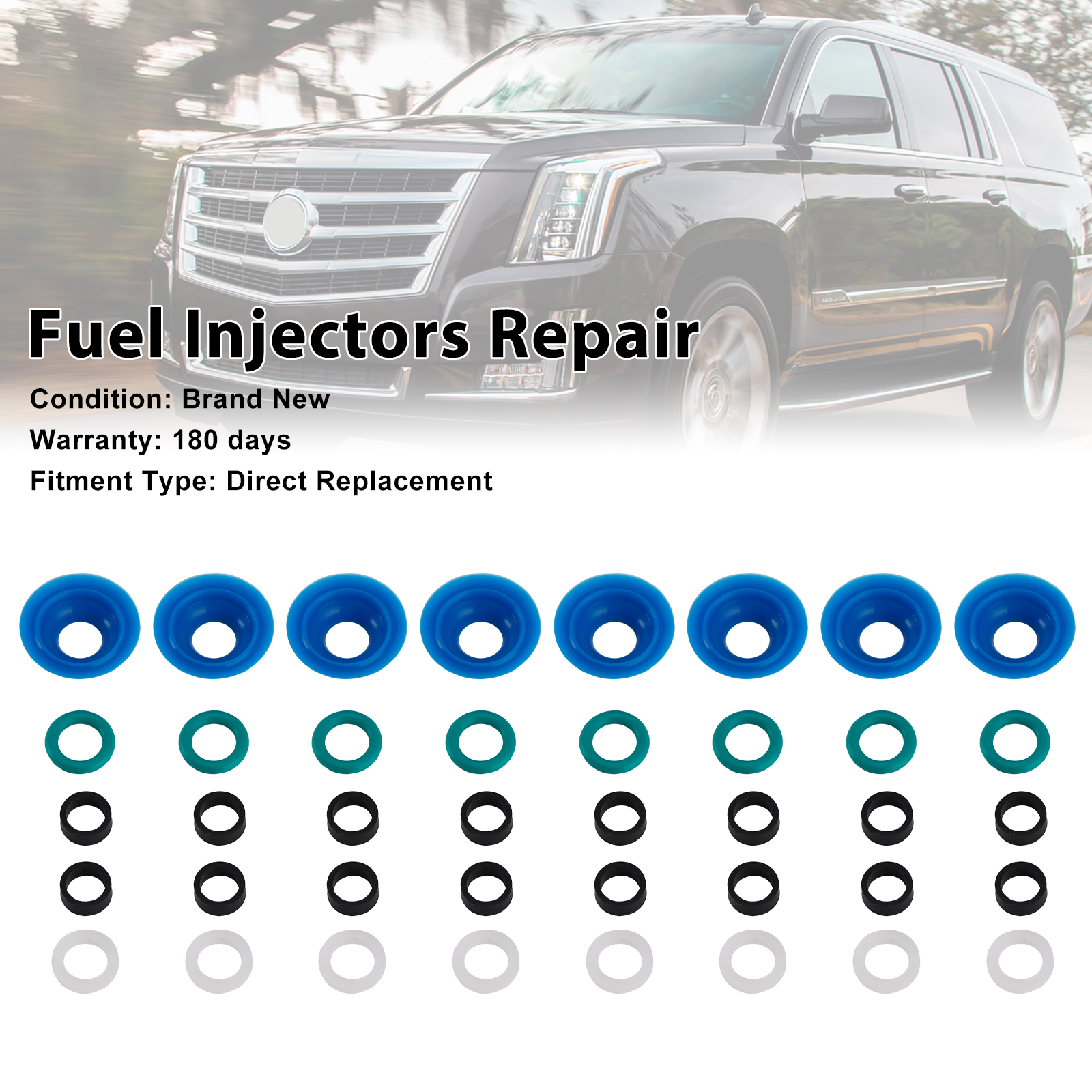 2015-2020 Cadillac Escalade ESV 8PCS Fuel Injectors Repair Kit Generic 2015-2020 Cadillac Escalade ESV 8PCS Fuel Injectors Repair Kit Generic