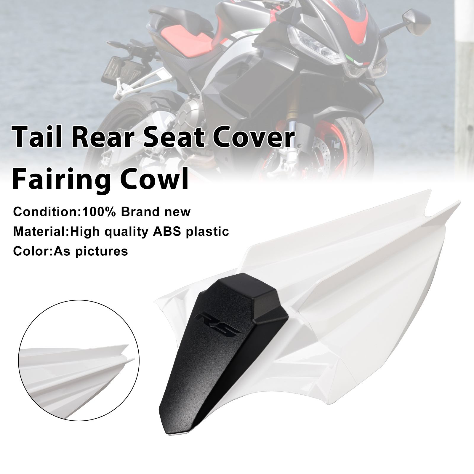 2020-2024 Aprilia Tuono660/ RS660 Tail Rear Seat Cover Fairing Cowl White Generic 2020-2024 Aprilia Tuono660/ RS660 Tail Rear Seat Cover Fairing Cowl White Generic