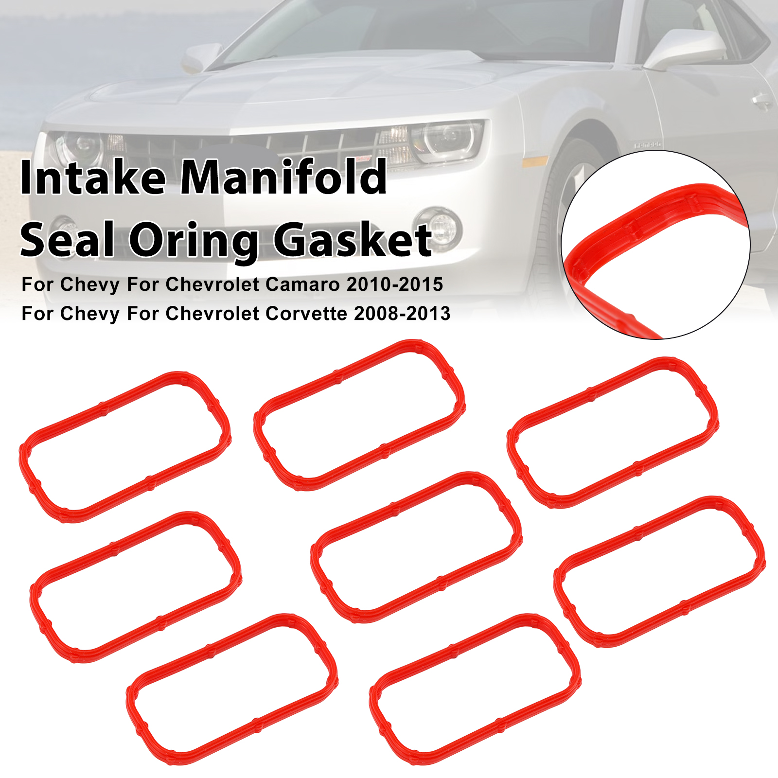 2010-2015 Chevy Chevrolet Camaro 8* Intake Manifold Lower Seals 551278 Generic 2010-2015 Chevy Chevrolet Camaro 8* Intake Manifold Lower Seals 551278 Generic