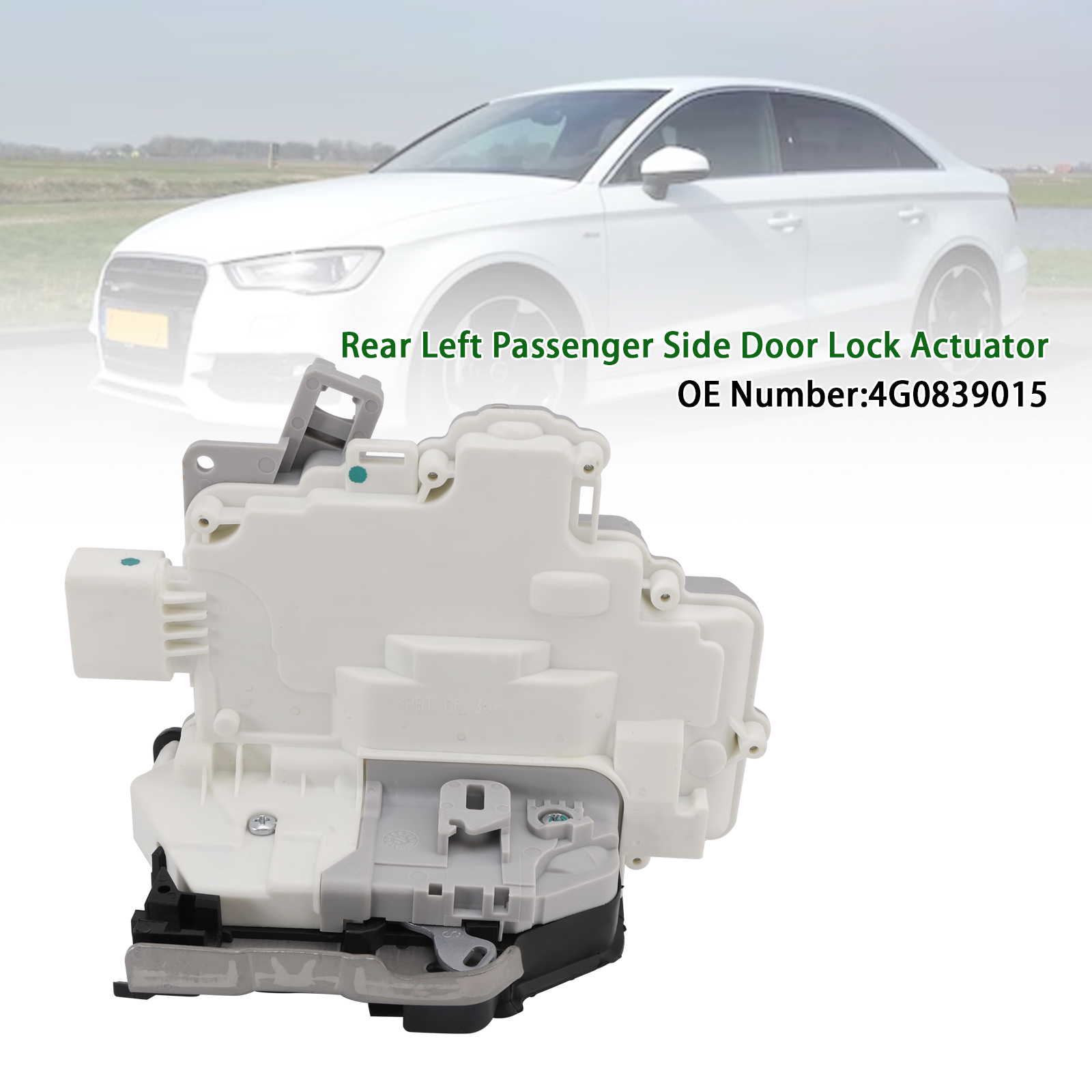 2010-2020 AUDI A3 A6 A7 Q3 Q7 Rear Left Passenger Side Door Lock Actuator Mechanism 4G0839015 Generic