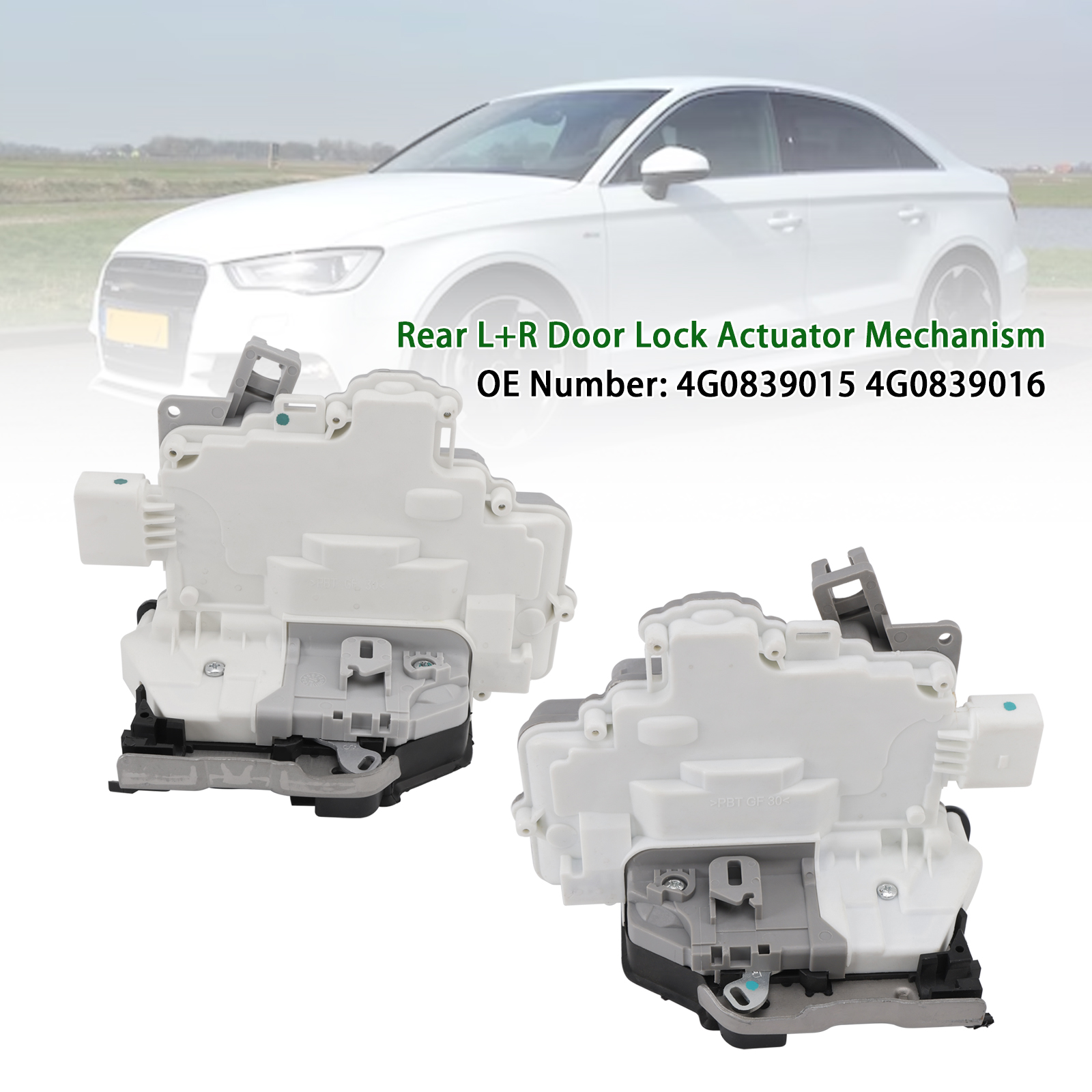 2010-2020 AUDI A3 A6 A7 Q3 Q7 Rear Left+Right Passenger Side Door Lock Actuator Mechanism 4G0839015 Generic