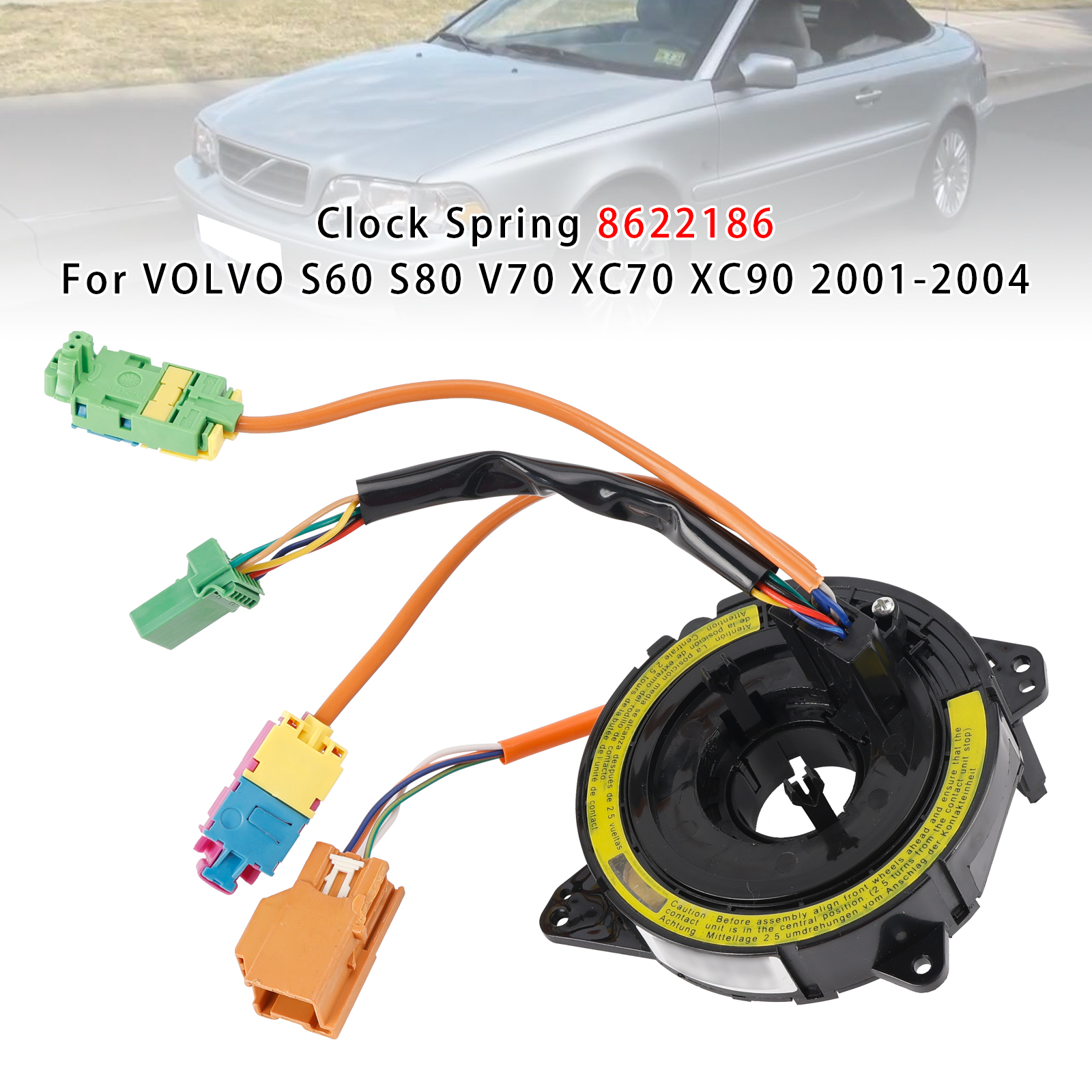 2000-2004 Volvo S80 Clock Spring 8622186 Generic
