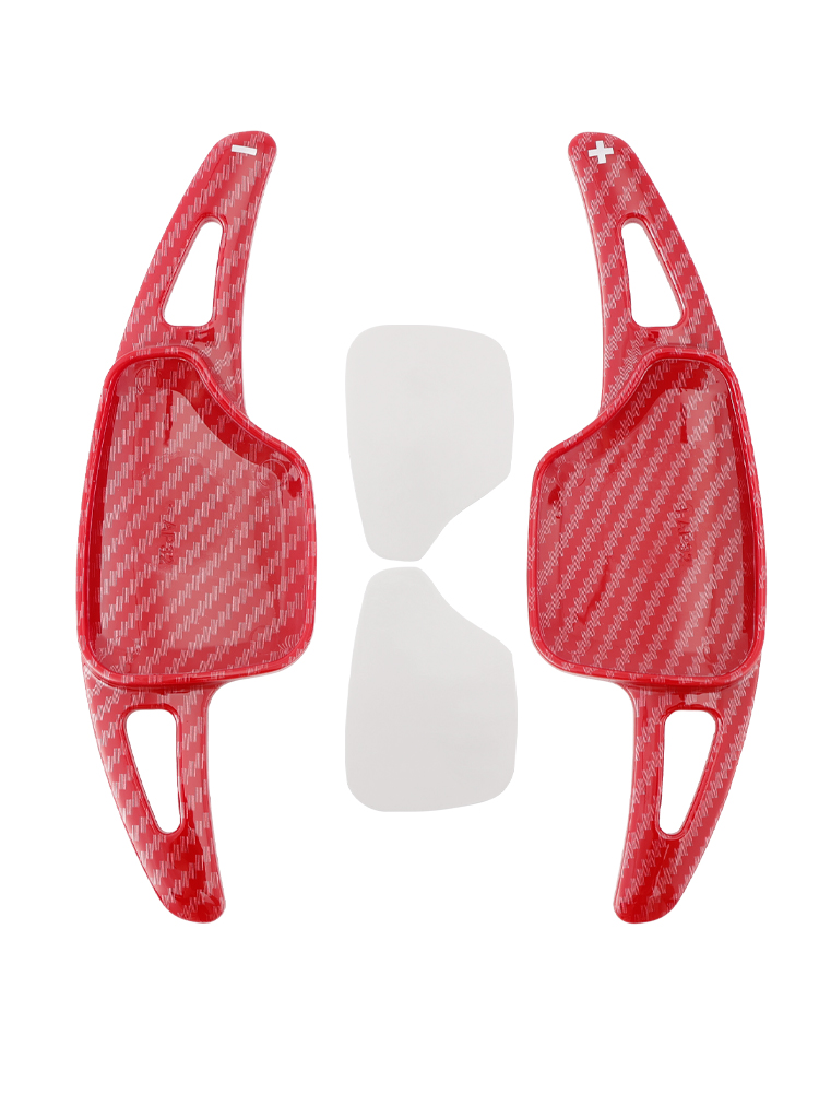 2018-2024 Cadillac XT4 Steering Wheel Paddle Shifter Extension Carbon Fiber Red Look Generic 2018-2024 Cadillac XT4 Steering Wheel Paddle Shifter Extension Carbon Fiber Red Look Generic