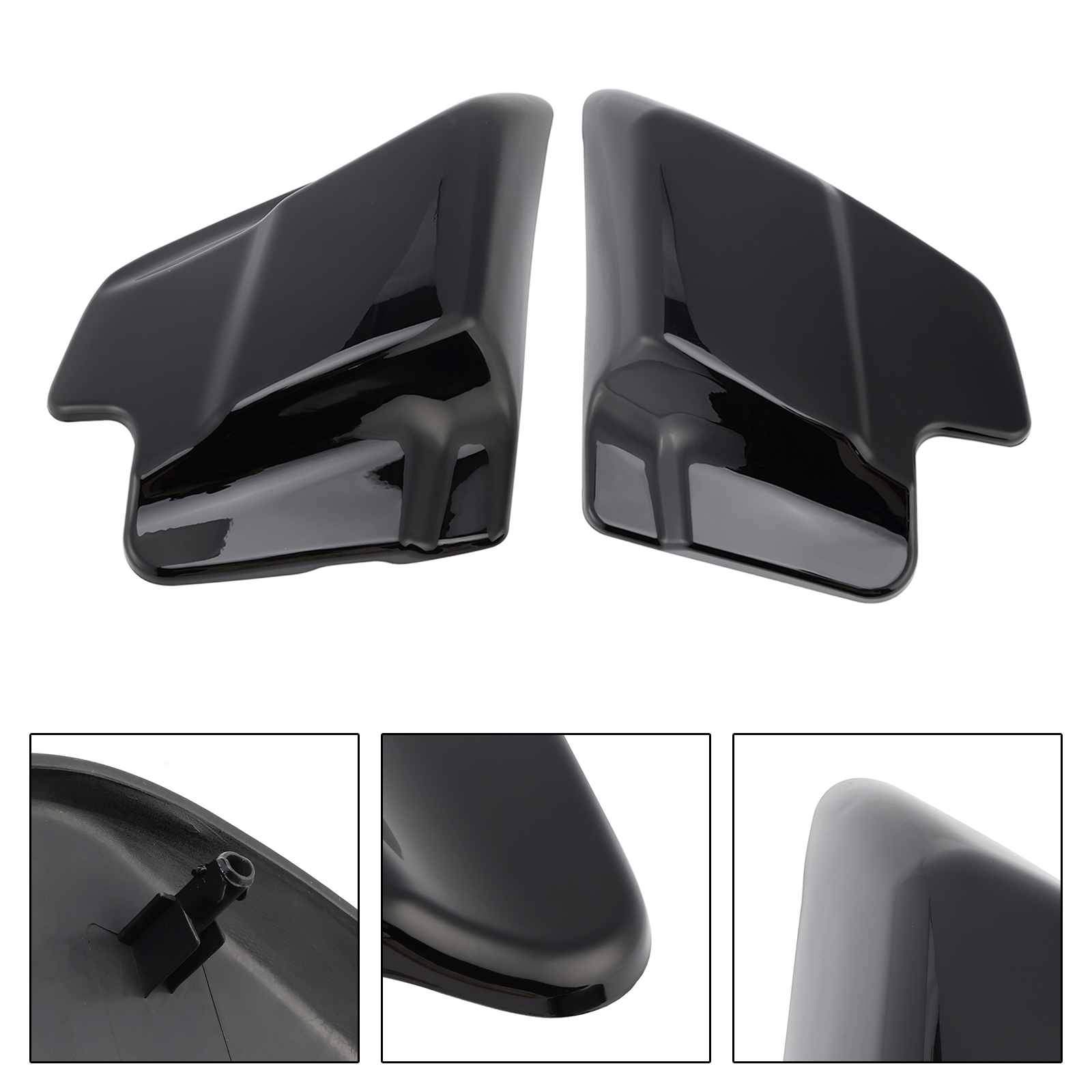 1997-2007 Road King FLHR Side Battery Cover Black Generic