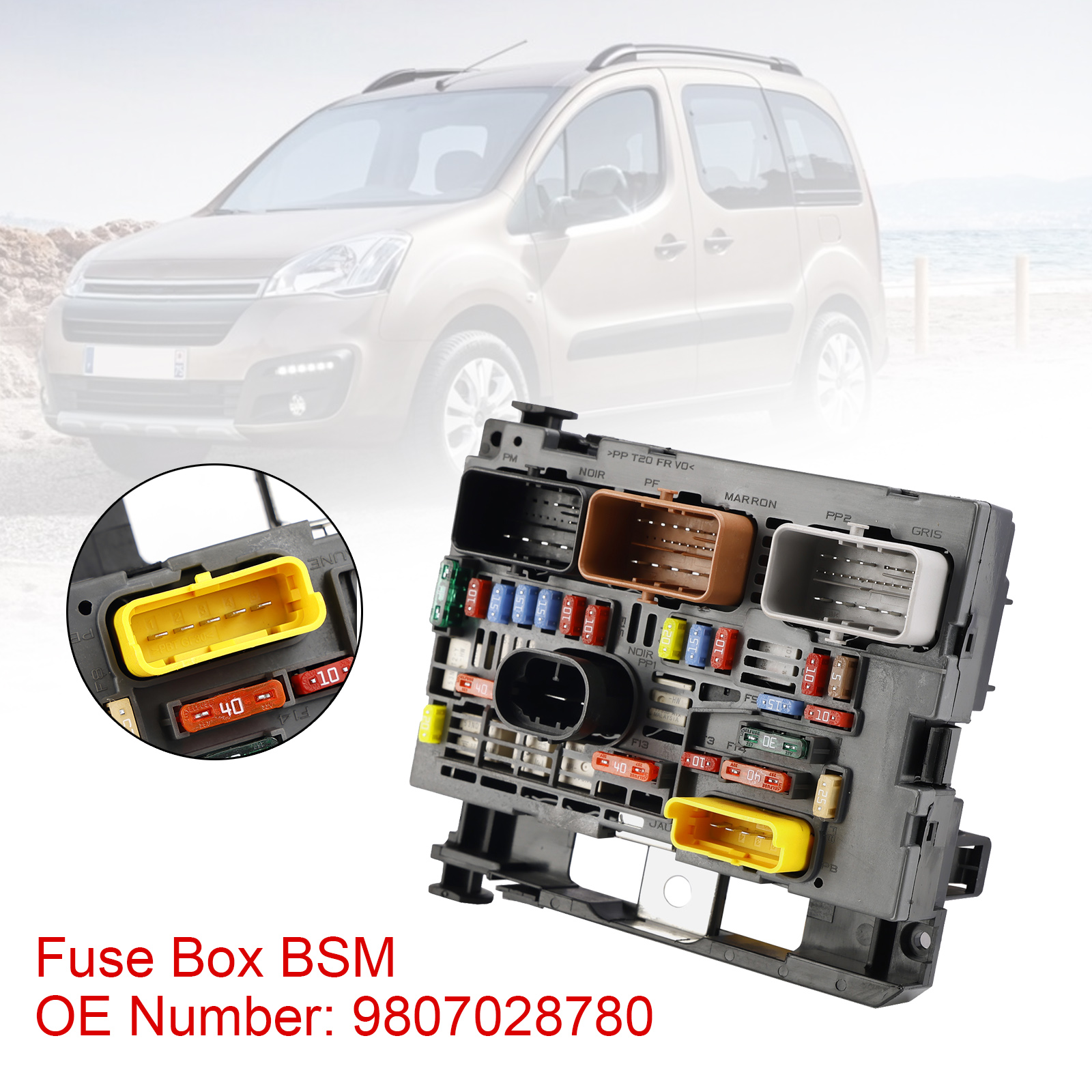 2007- Citroen Berlingo C4 C8 Peugeot Partner 307 Fuse Box BSM 9807028780 Generic 2007- Citroen Berlingo C4 C8 Peugeot Partner 307 Fuse Box BSM 9807028780 Generic
