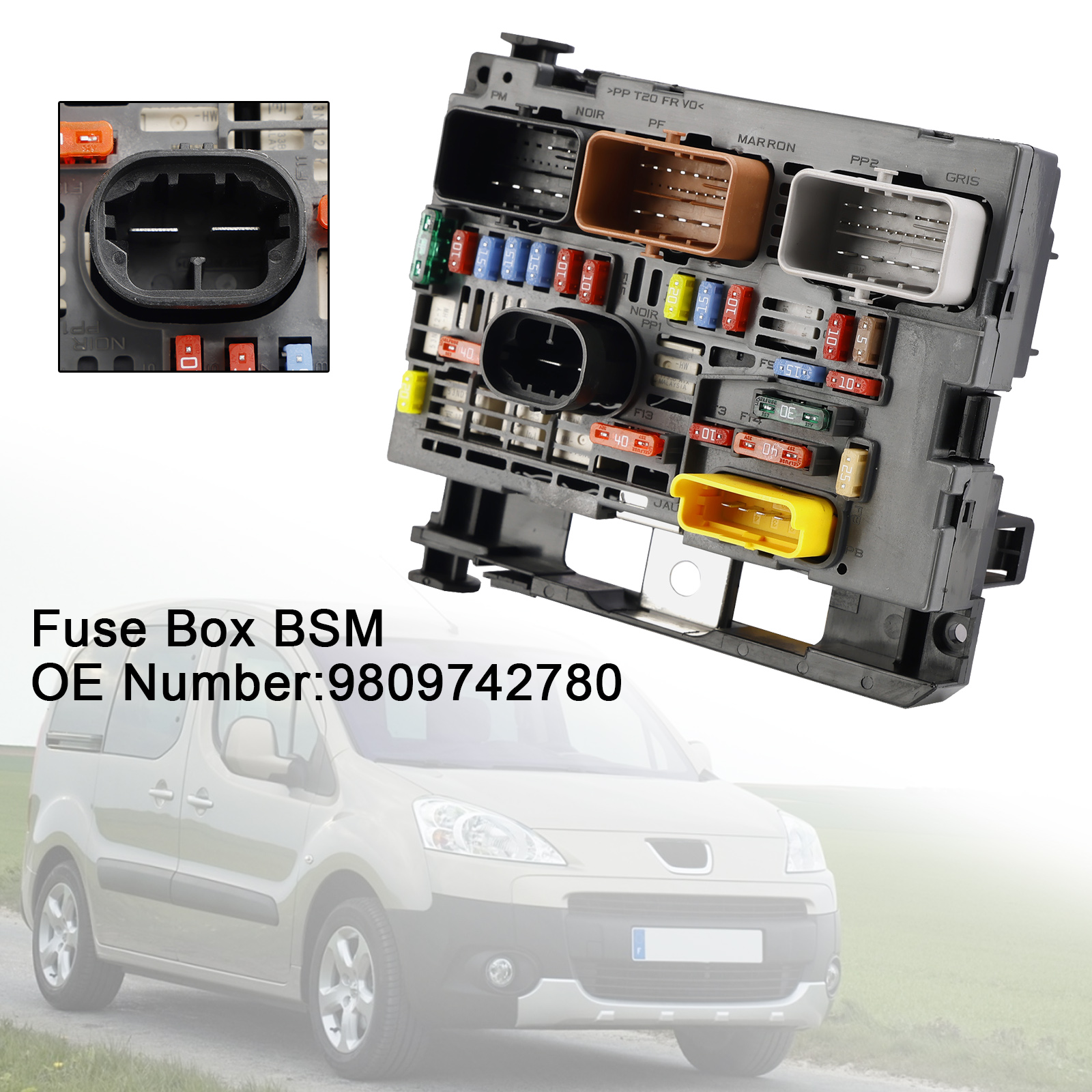 2008-2019 Citroen Berlingo Fuse Box BSM 9809742780 Generic 2008-2019 Citroen Berlingo Fuse Box BSM 9809742780 Generic