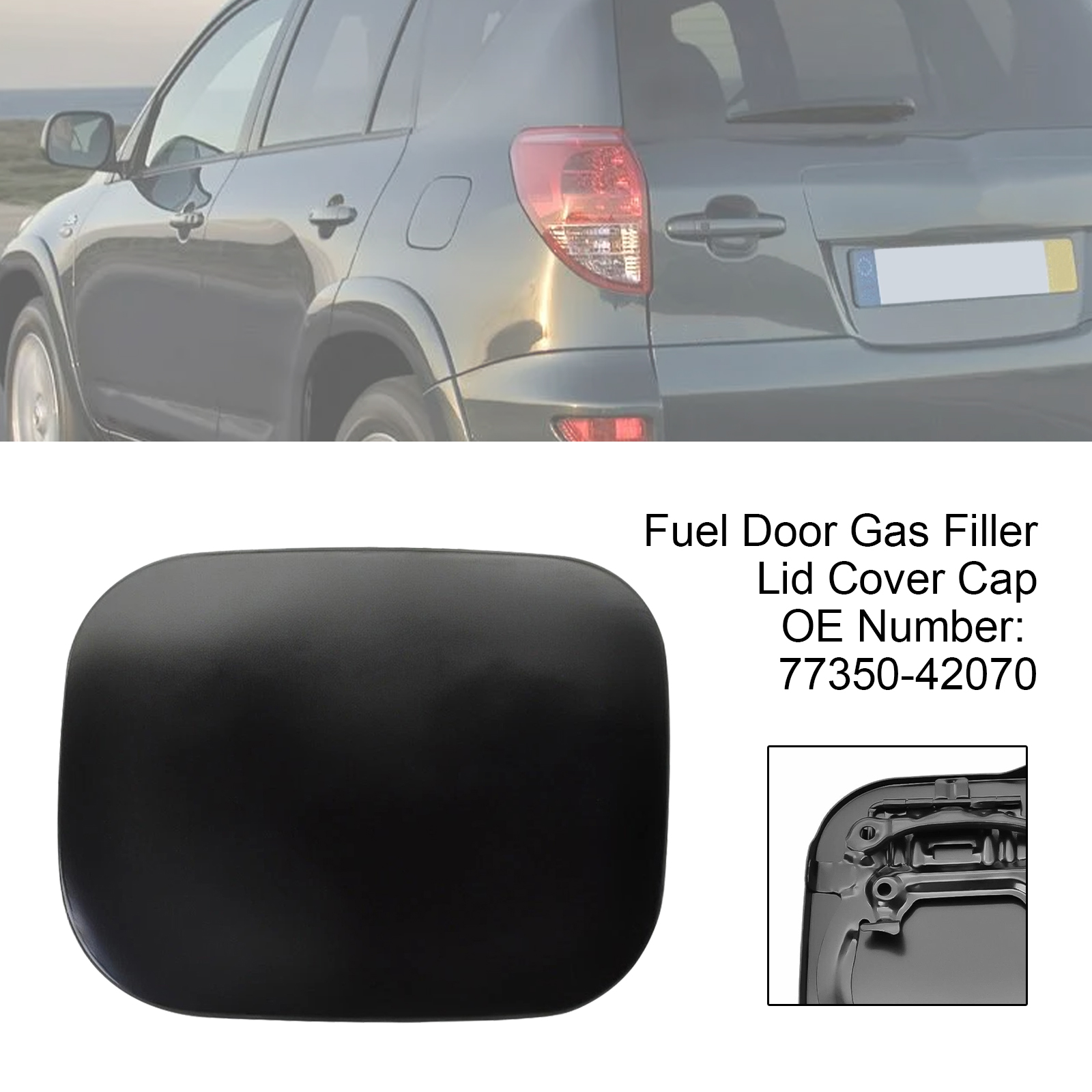 2006-2012 Toyota RAV4 Fuel Door Gas Filler Lid Cover Cap 77350-42070 Generic 2006-2012 Toyota RAV4 Fuel Door Gas Filler Lid Cover Cap 77350-42070 Generic