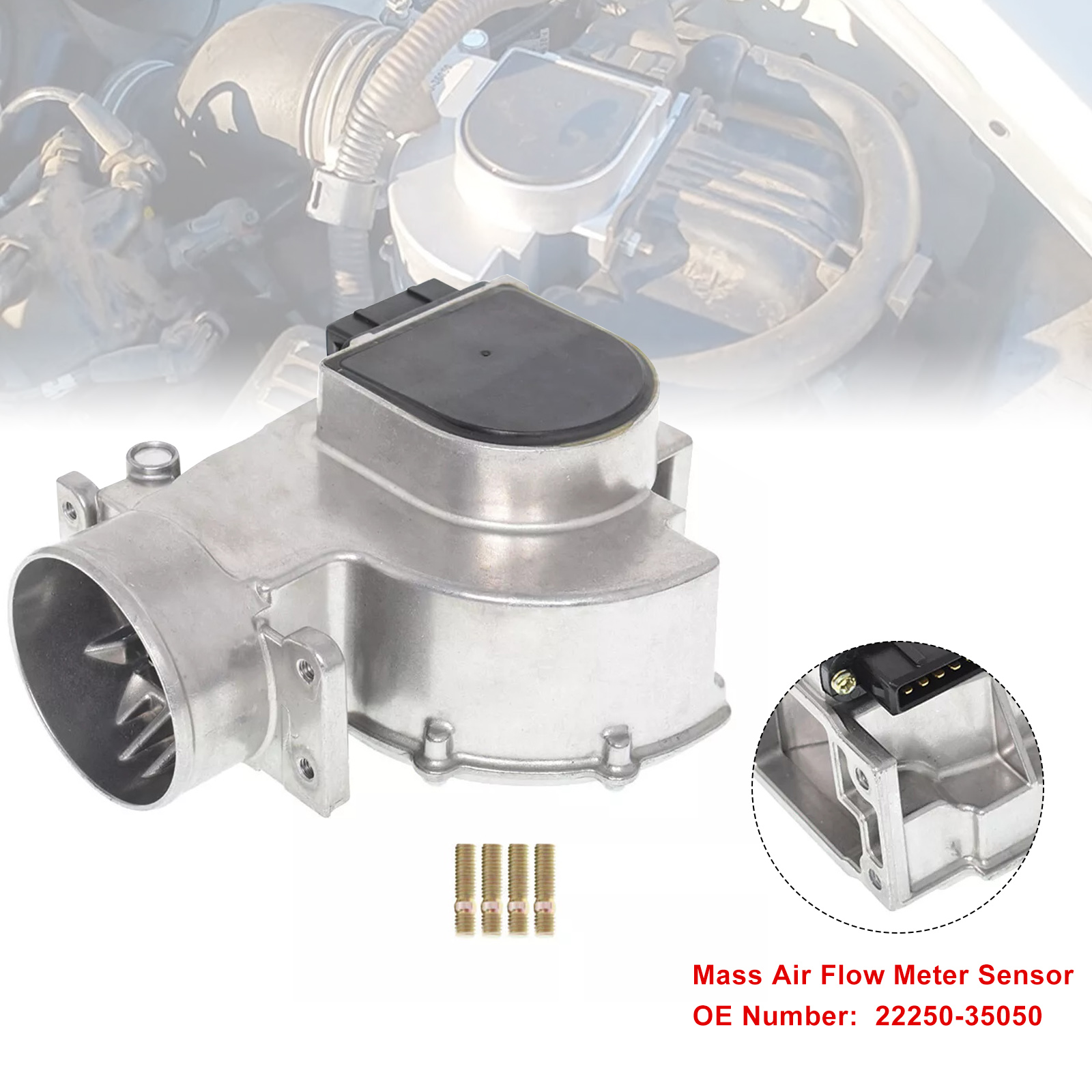 1989-1995 Toyota pickup 4 cylinder Mass Air Flow Meter Sensor 22250-35050 Generic 1989-1995 Toyota pickup 4 cylinder Mass Air Flow Meter Sensor 22250-35050 Generic