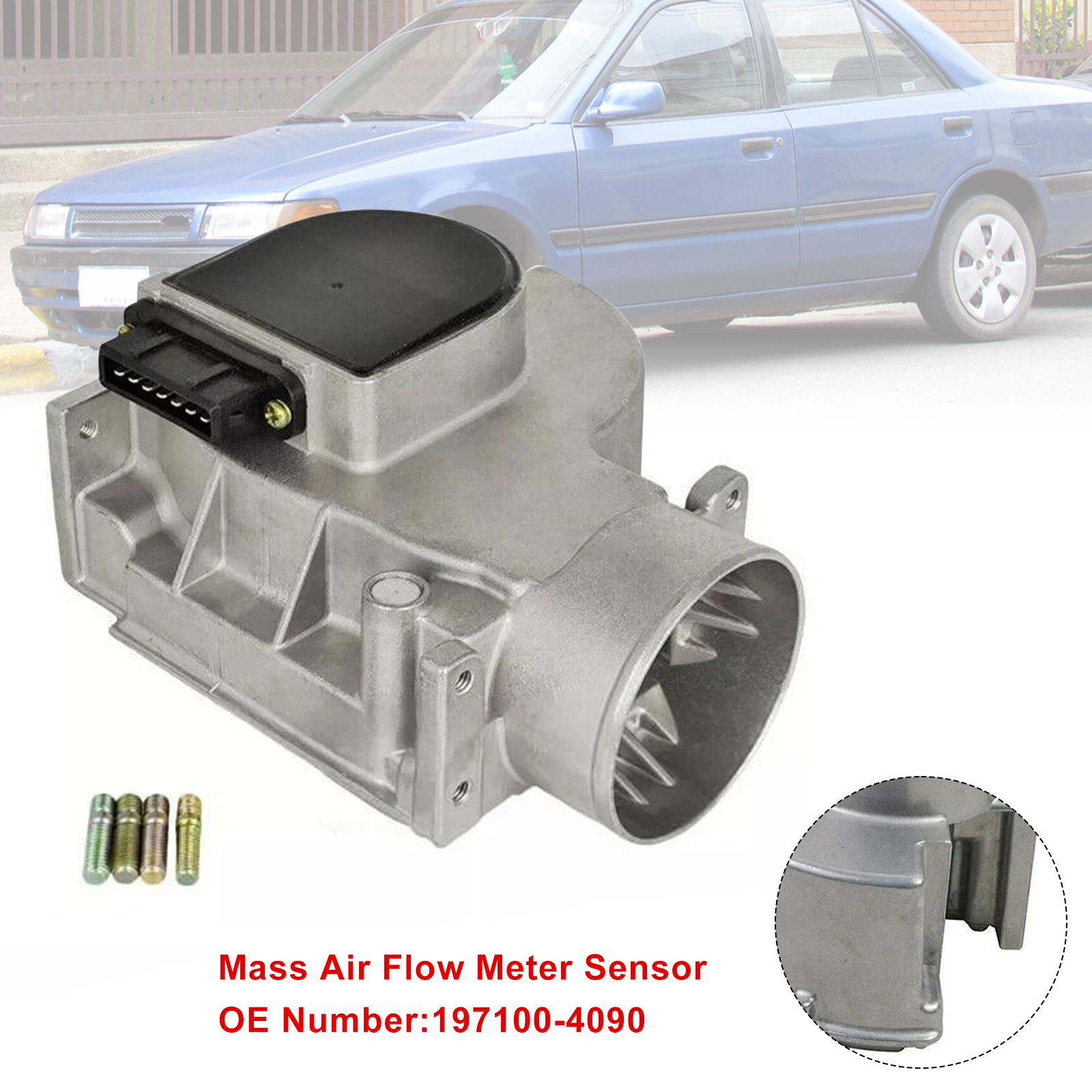 1990-1993 Mazda Miata Mass Air Flow Sensor Meter 197100-4090 Generic