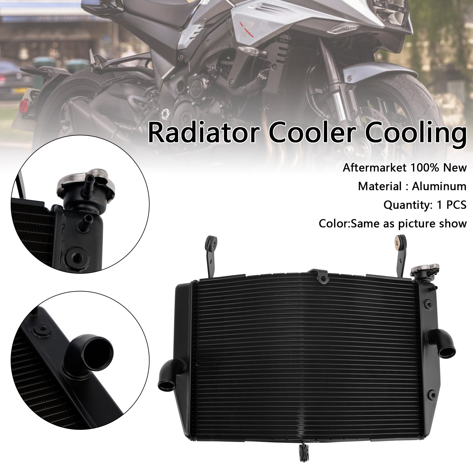 2019-2024 Suzuki Katana Radiator Cooler Black Generic 2019-2024 Suzuki Katana Radiator Cooler Black Generic